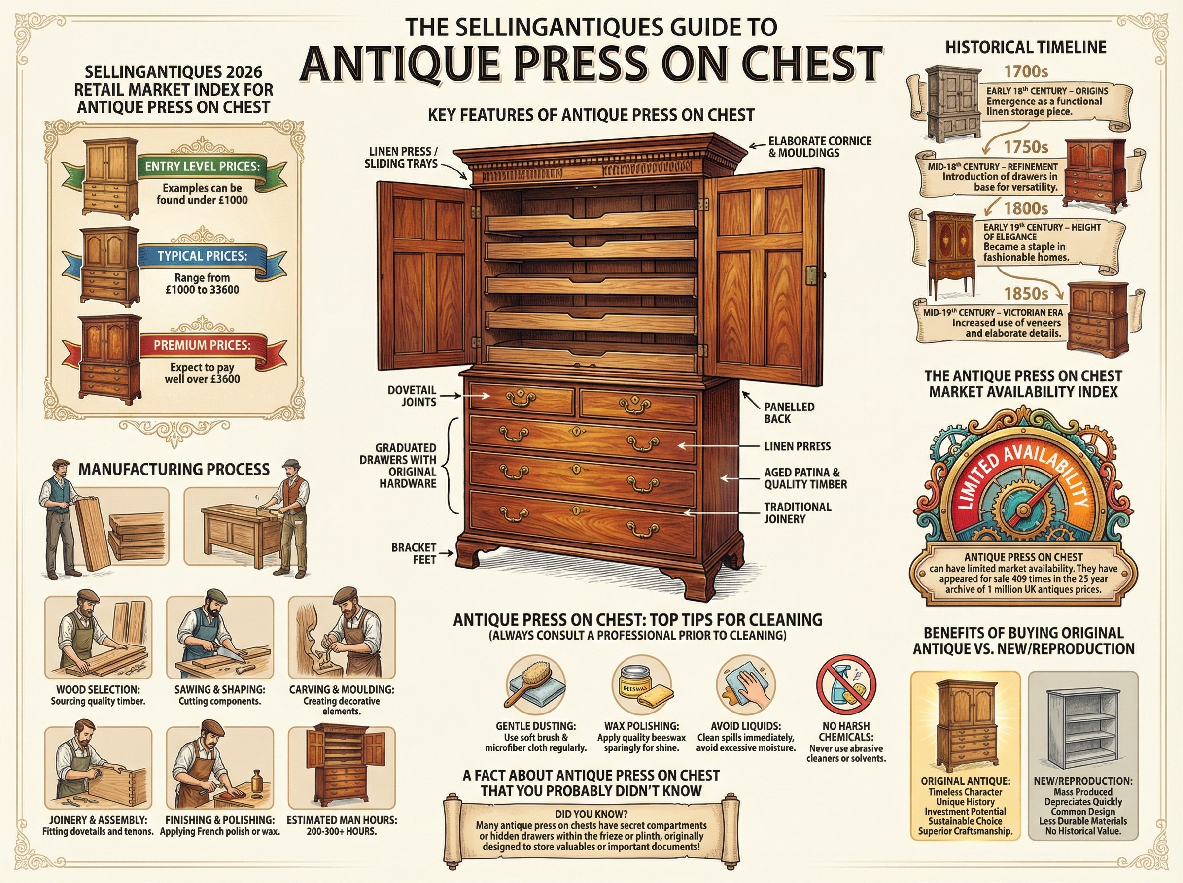 Antique Press On Chest Guide Infographic