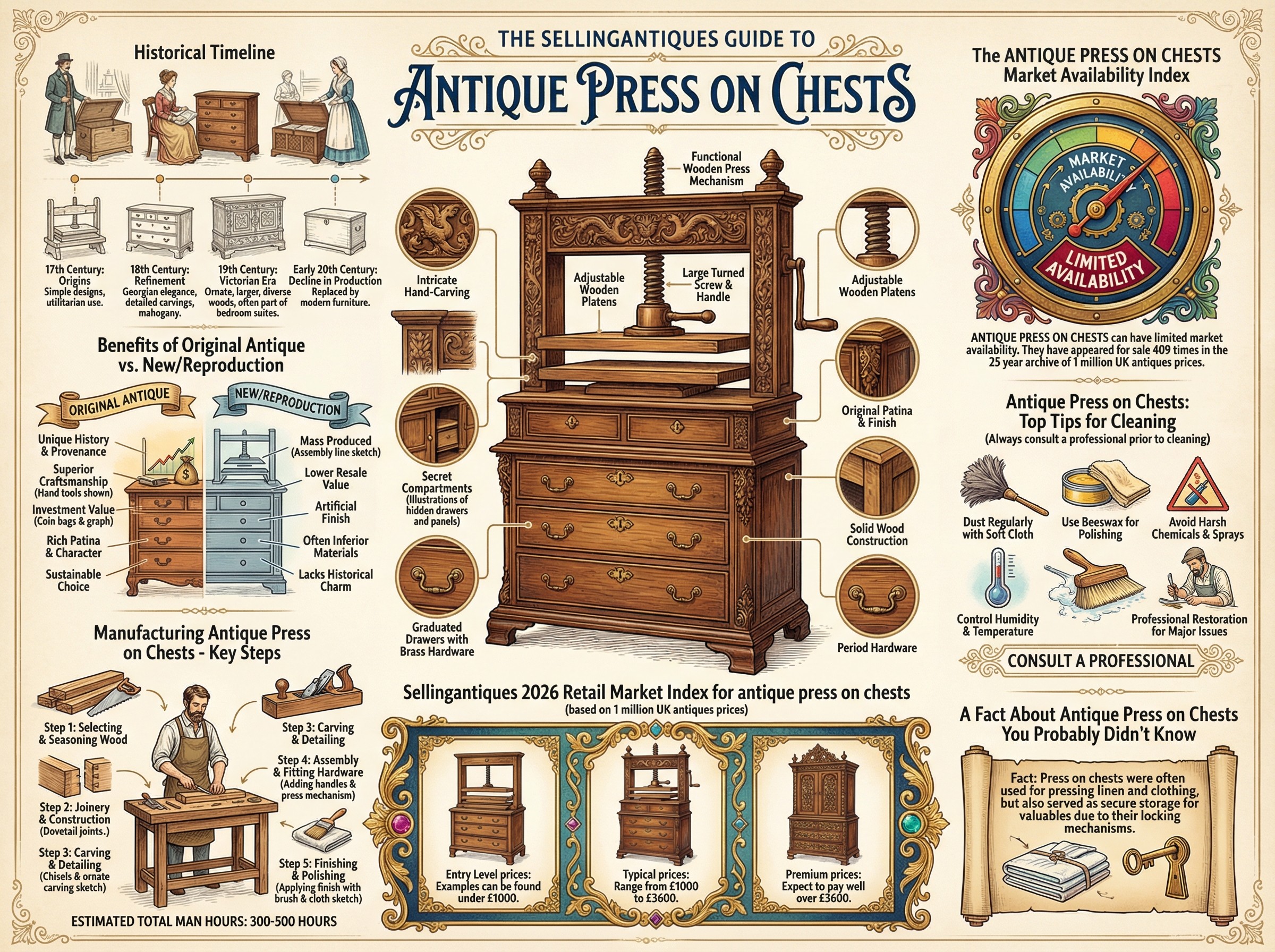 Antique Press On Chests Guide Infographic