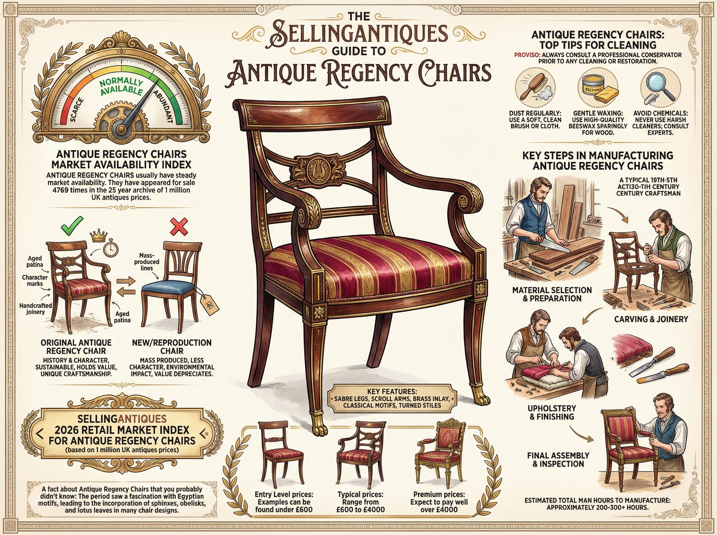 Antique Regency Chairs Guide Infographic