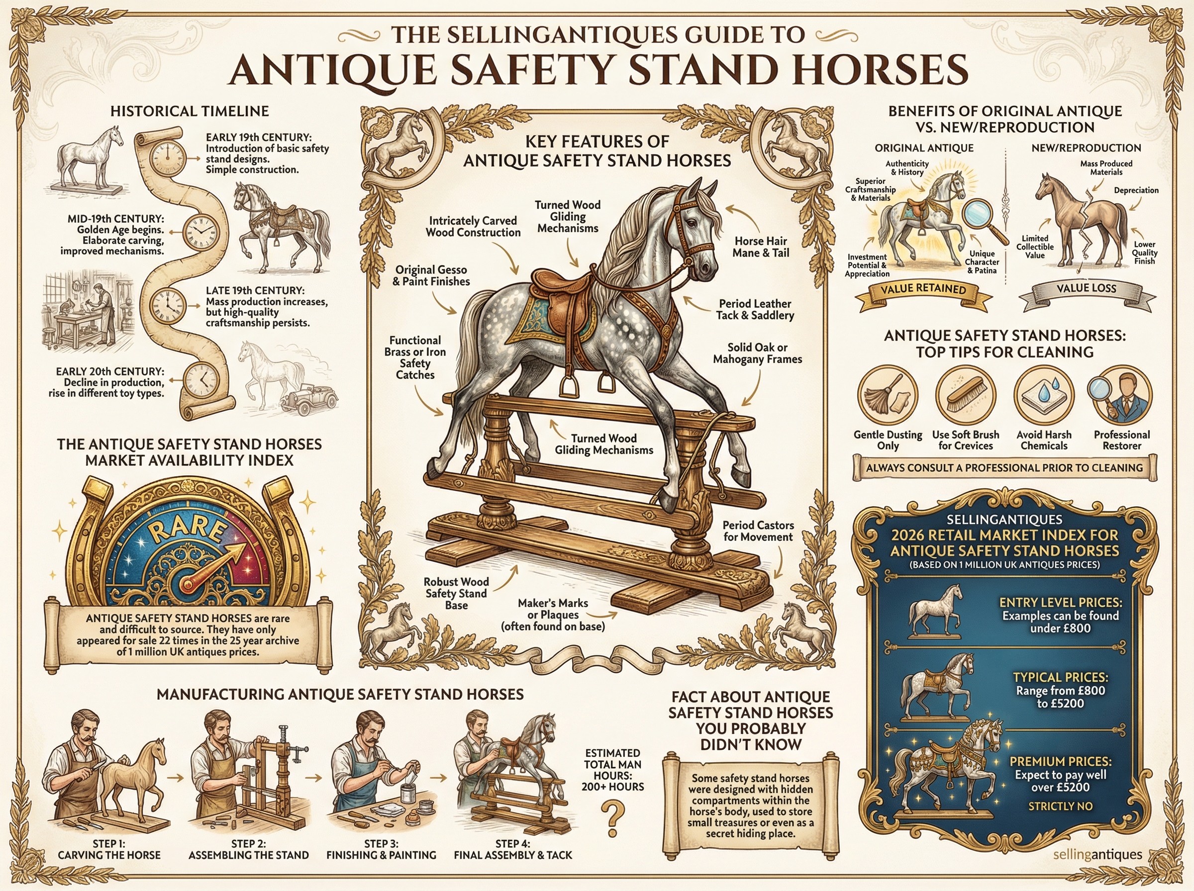 Antique Safety Stand Horses Guide Infographic