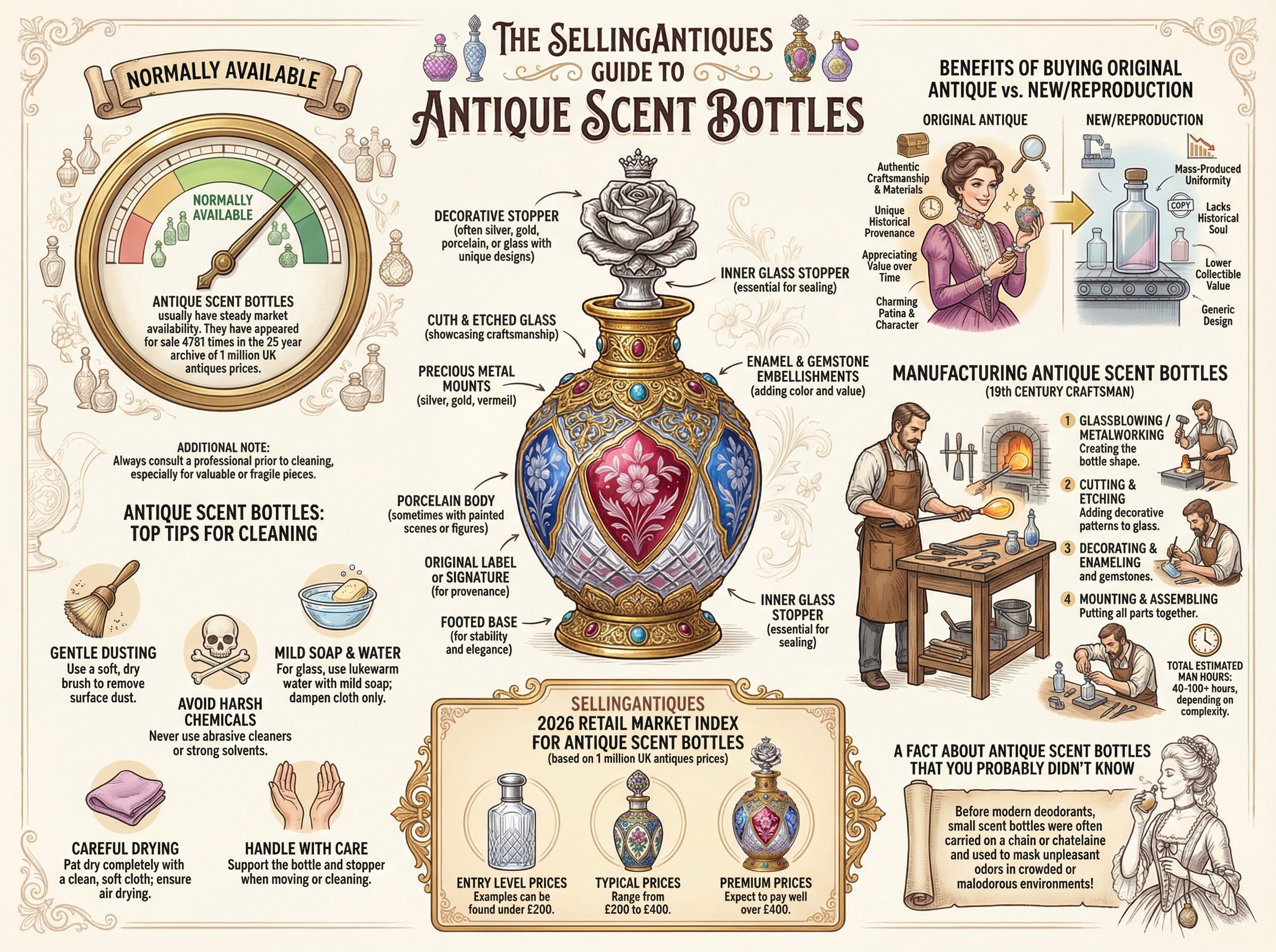 Antique Scent Bottles Guide Infographic