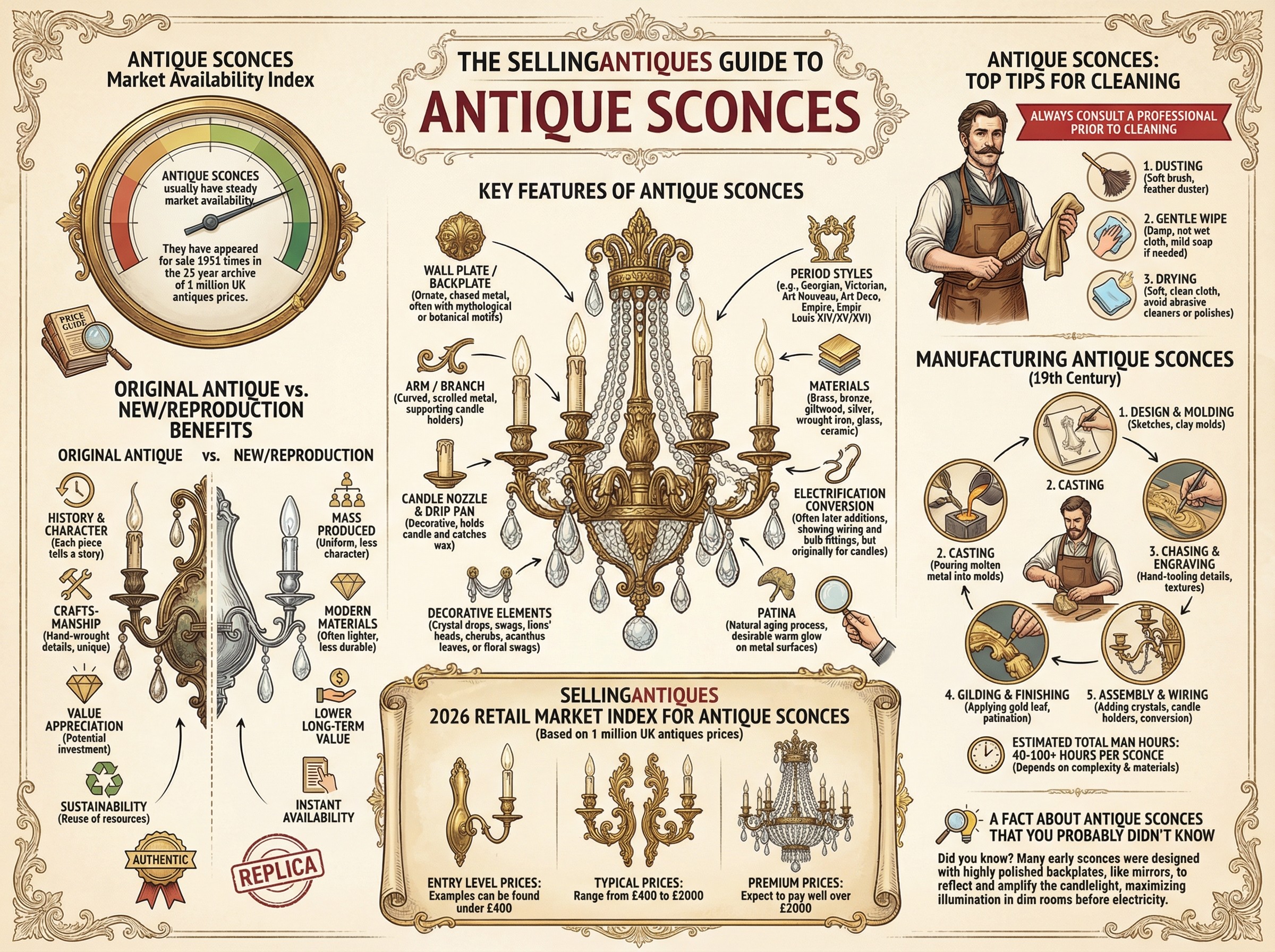 Antique Sconces Guide Infographic