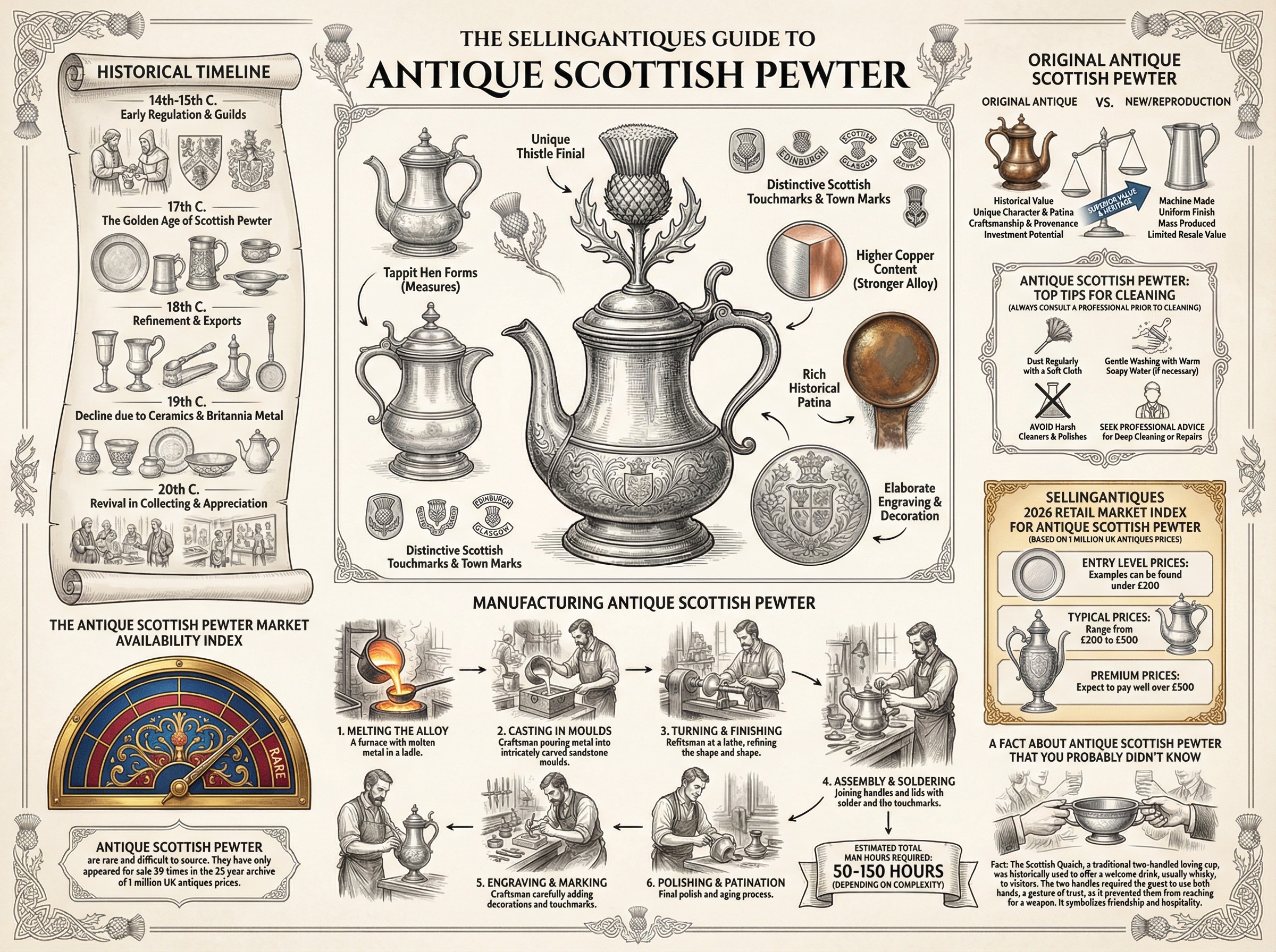Antique Scottish Pewter Guide Infographic