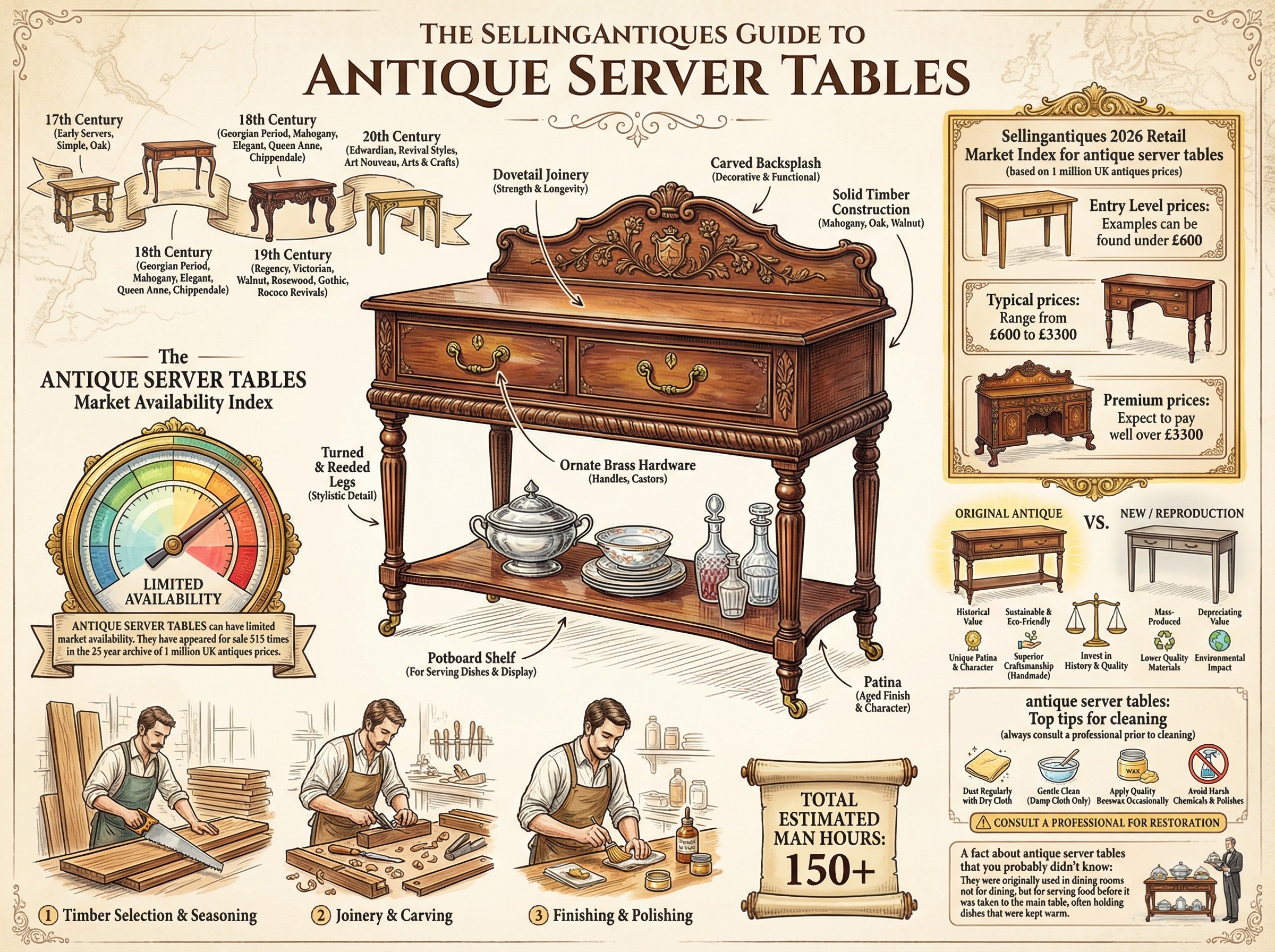 Server Table Basic The Sellingantiques Guide to Antique Server Tables