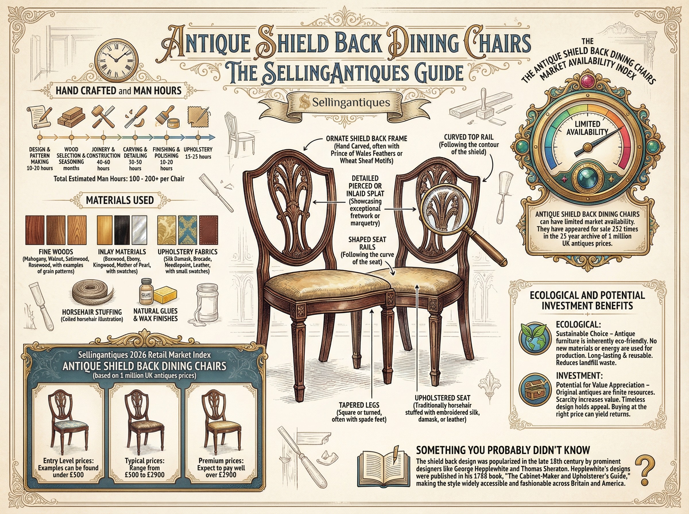 Antique Shield Back Dining Chairs Guide Infographic