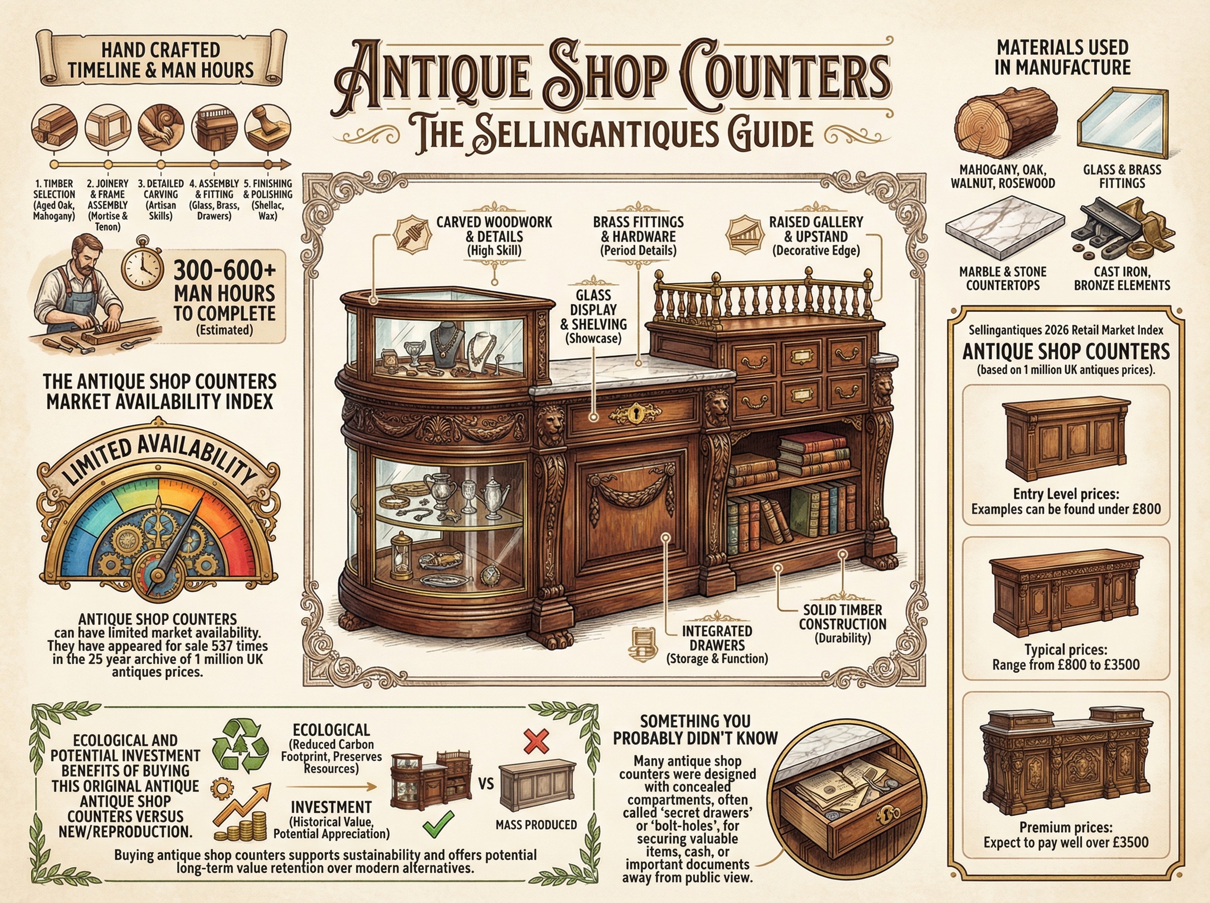 The Sellingantiques Guide to Antique Shop Counters