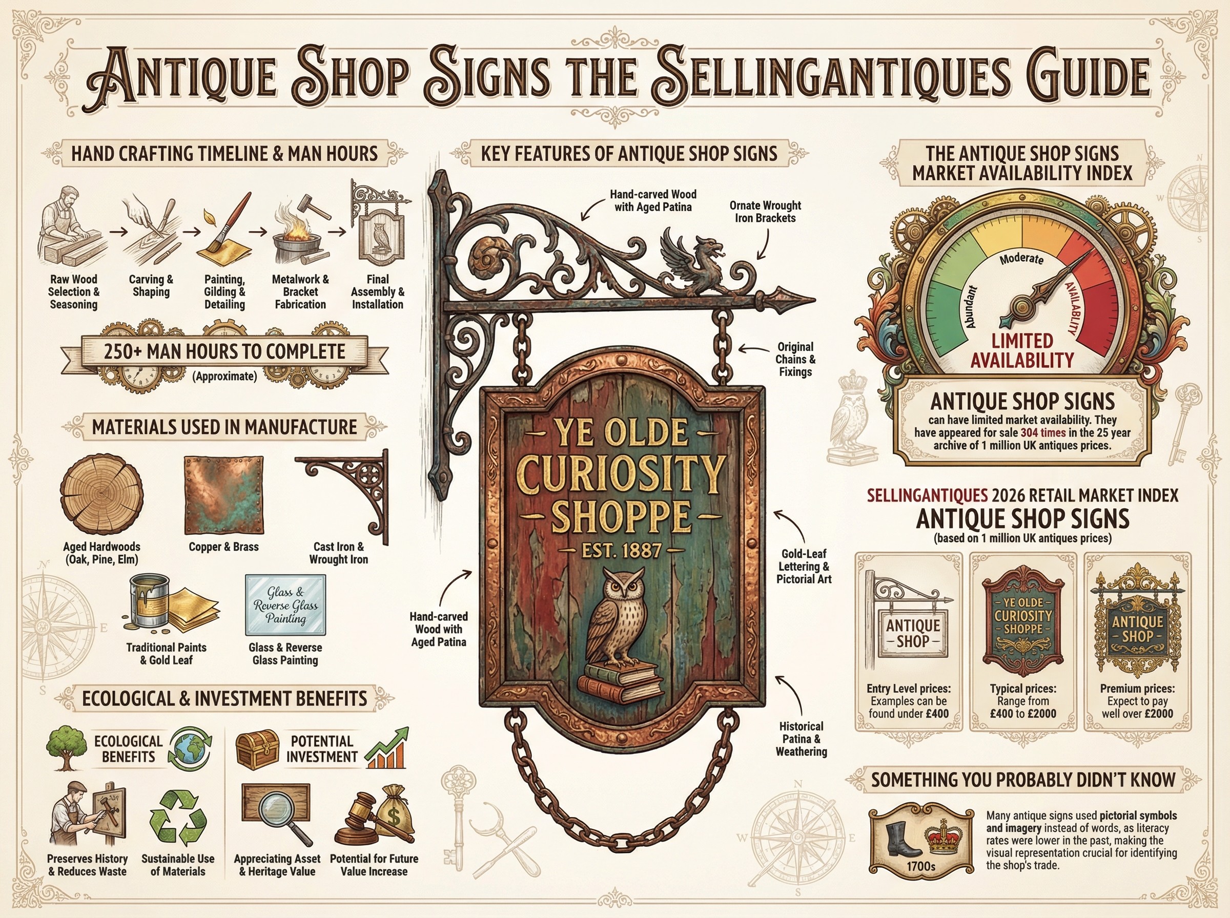 Antique Shop Signs Guide Infographic