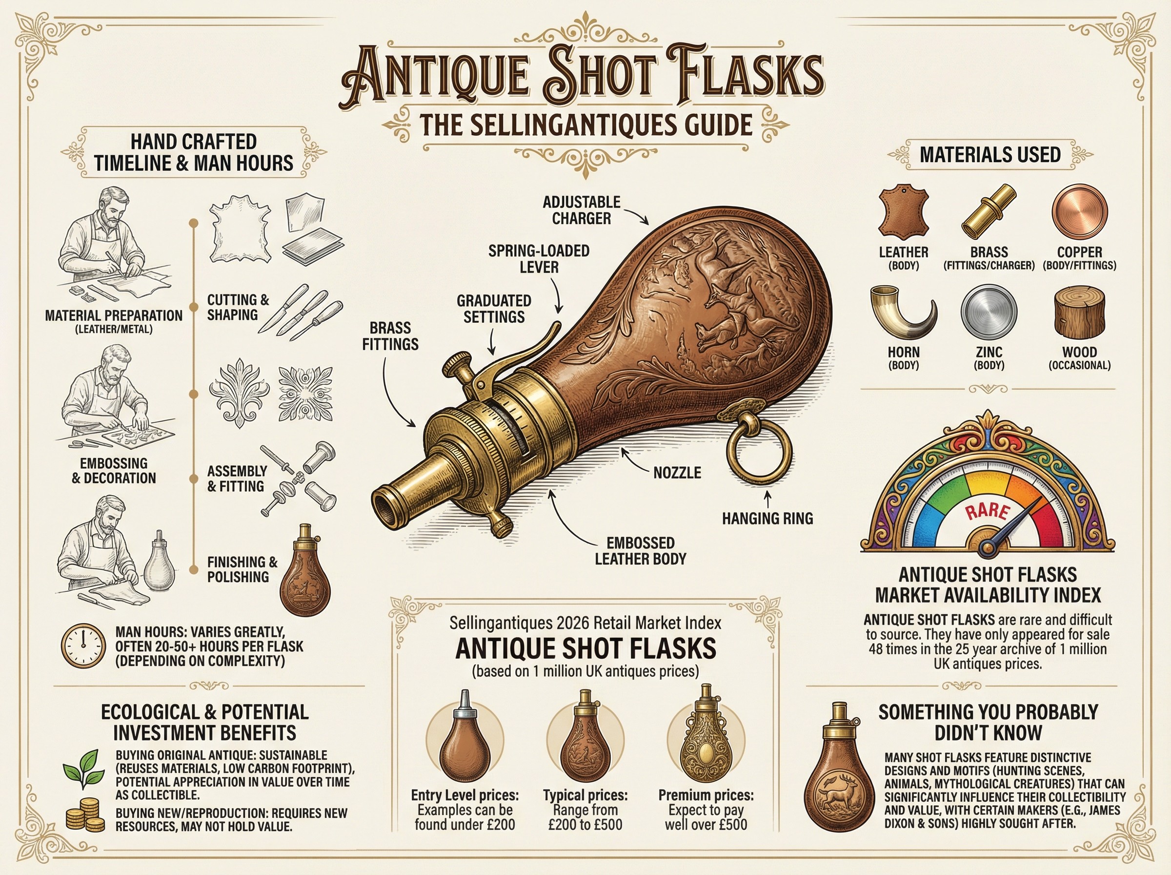 Antique Shot Flasks Guide Infographic