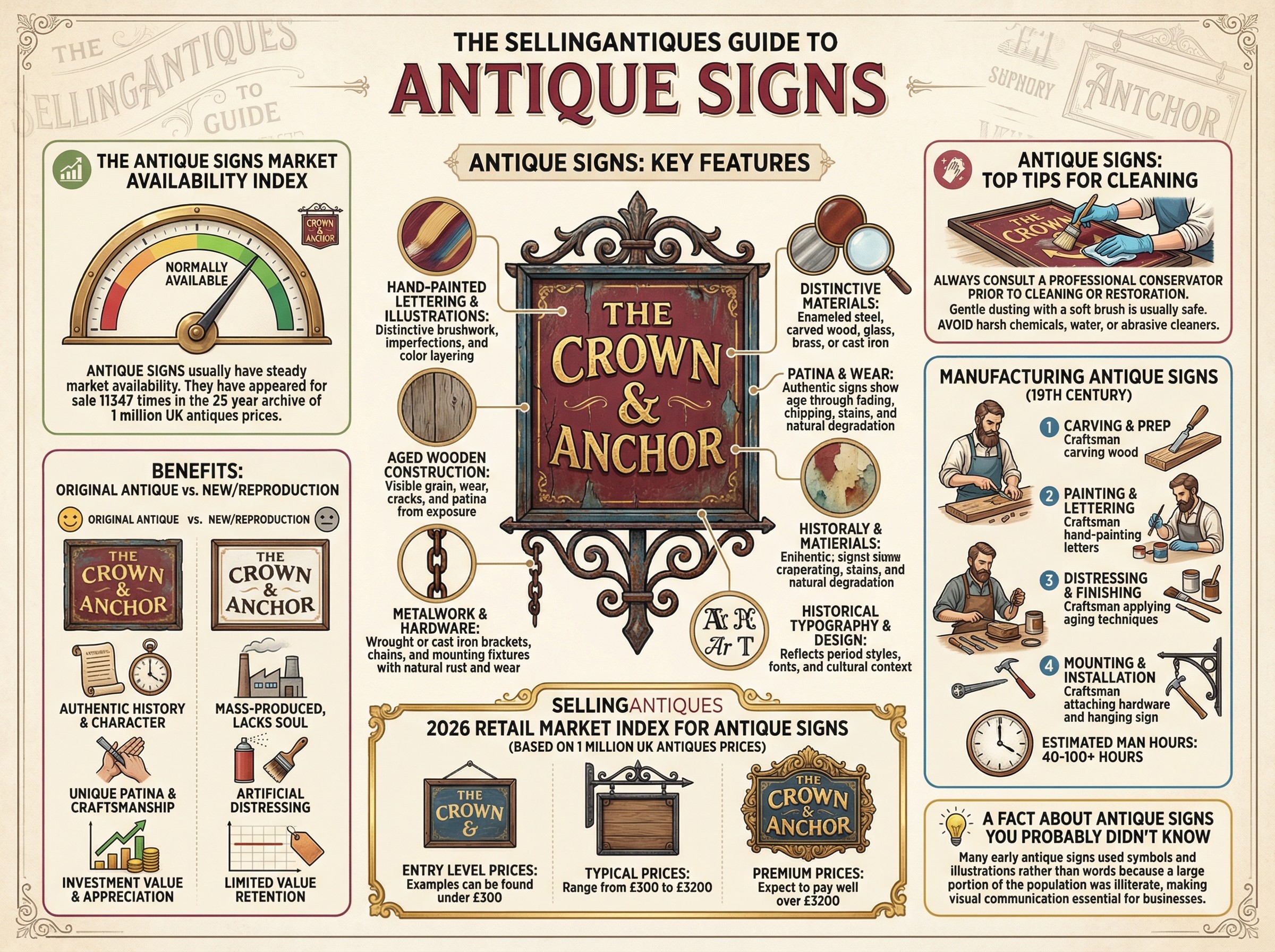 Antique Signs Guide Infographic