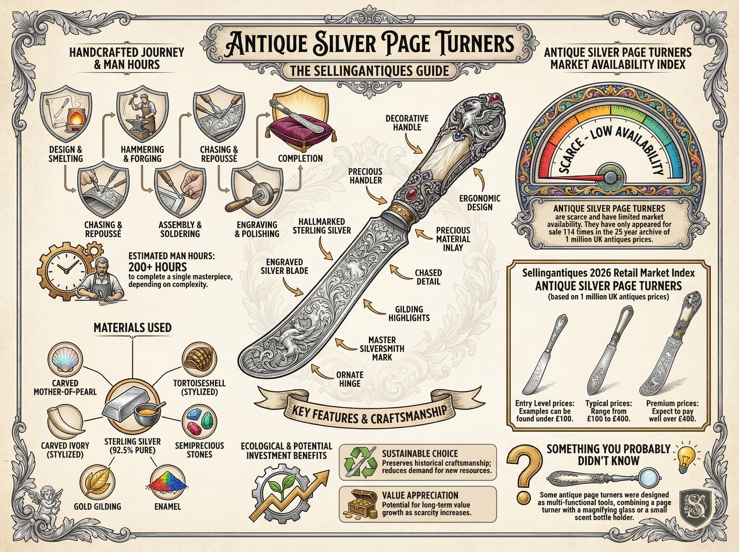Antique Silver Page Turners Guide Infographic