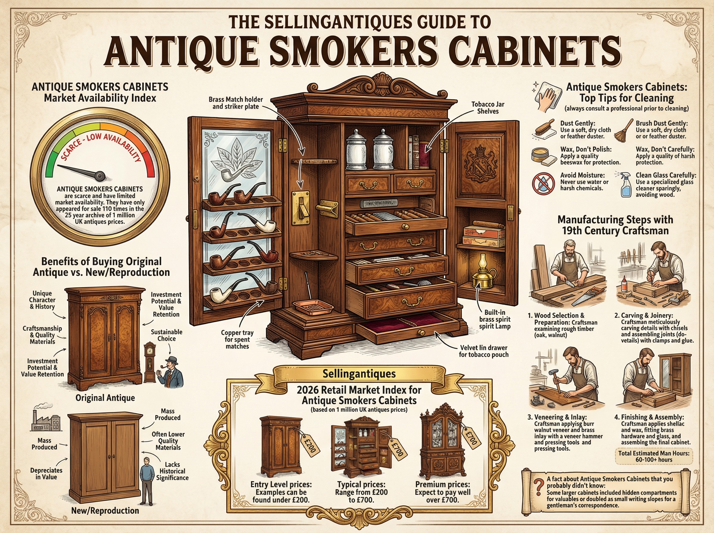 Antique Smokers Cabinets Guide Infographic