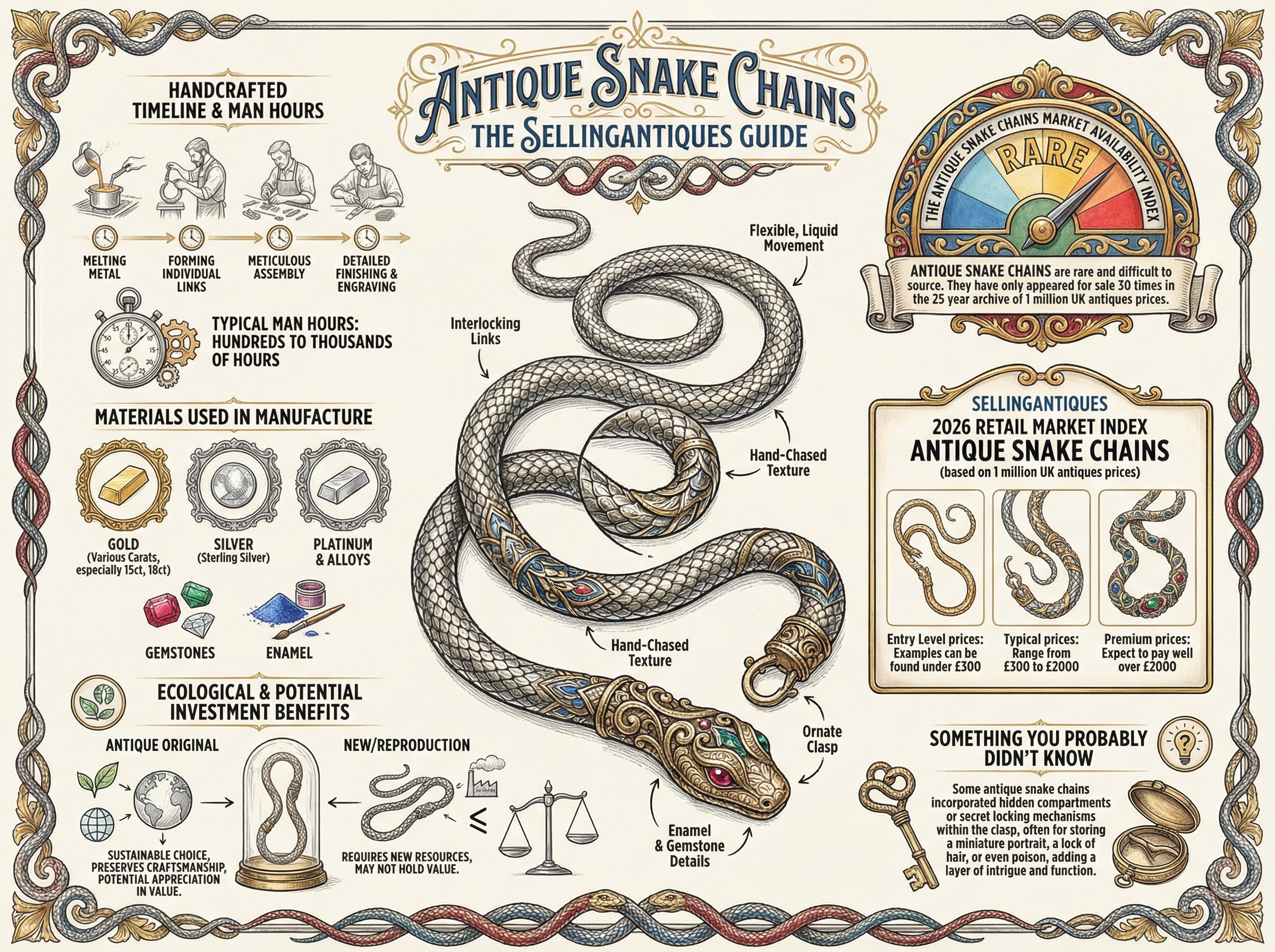 Antique Snake Chains Guide Infographic