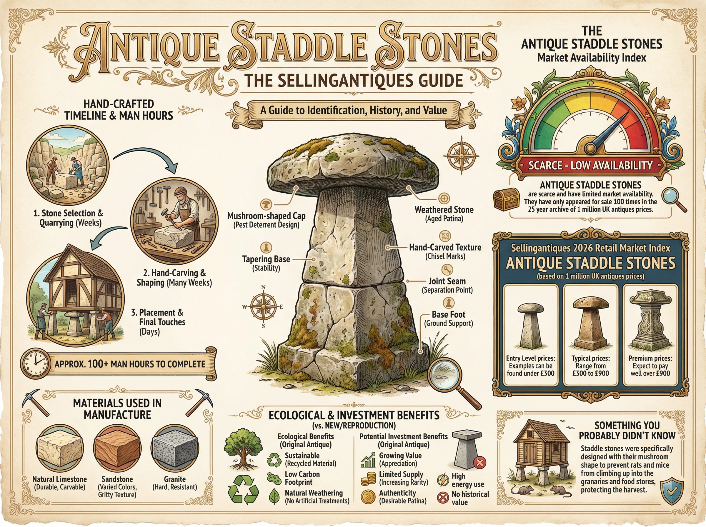 Antique Staddle Stones Guide Infographic