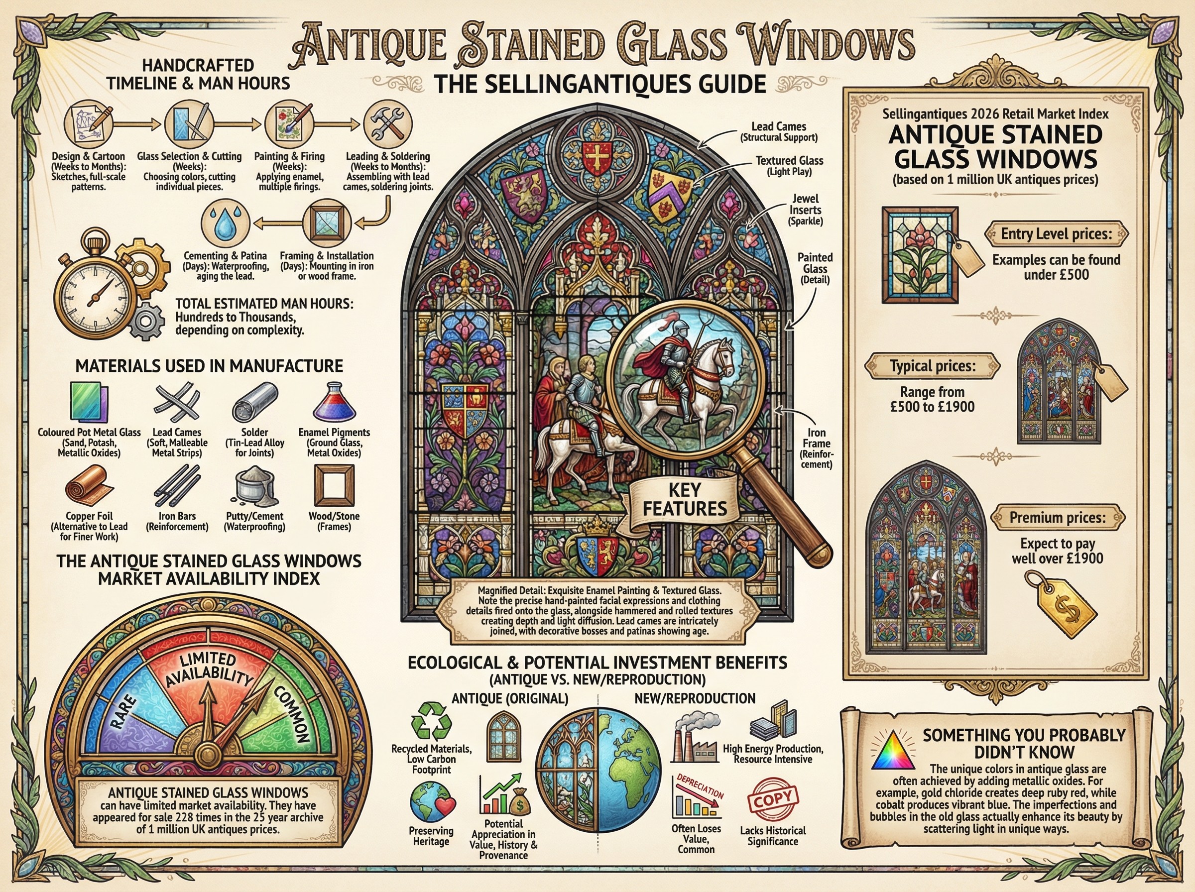 Antique Stained Glass Windows Guide Infographic