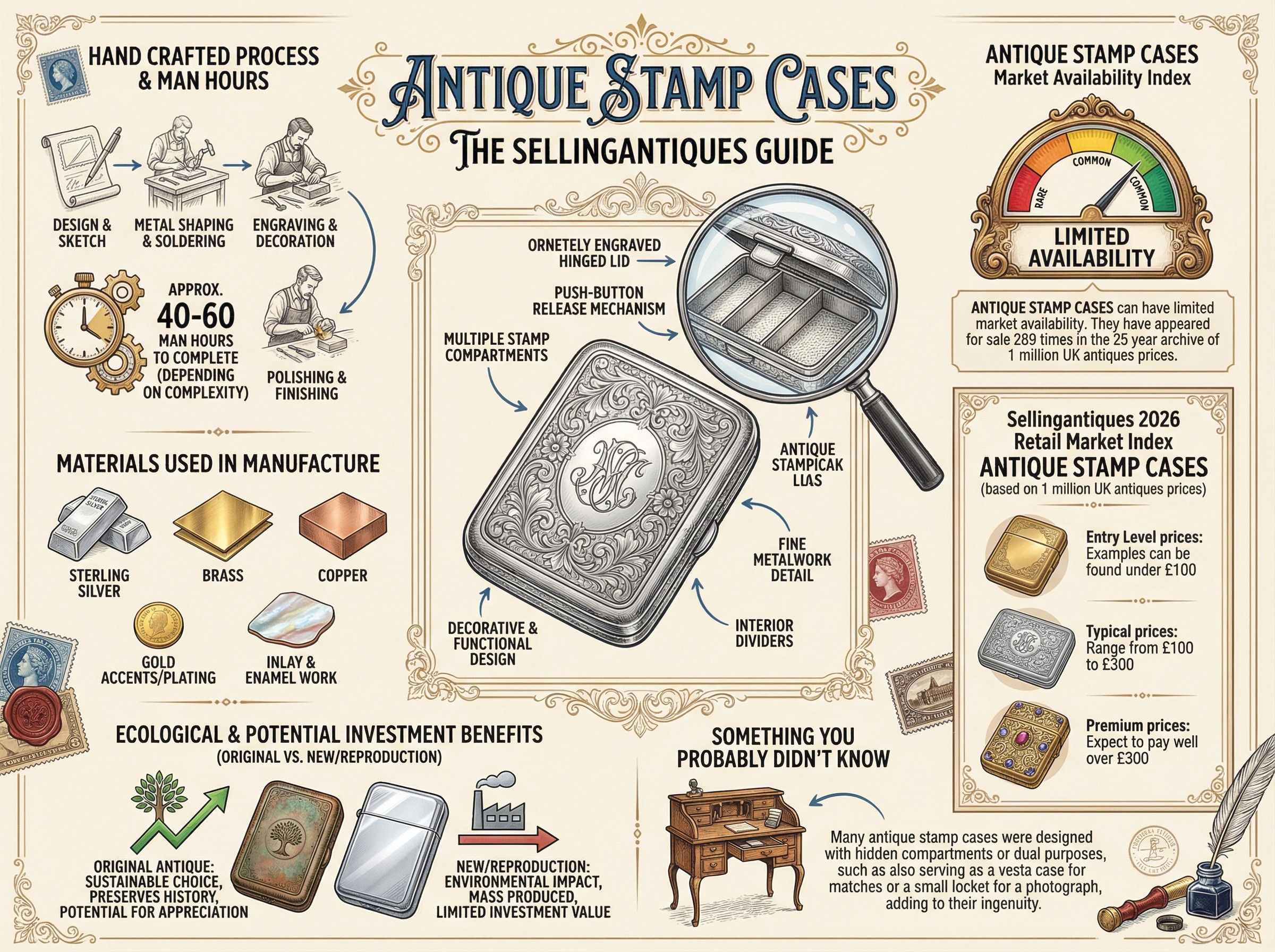 Antique Stamp Cases Guide Infographic