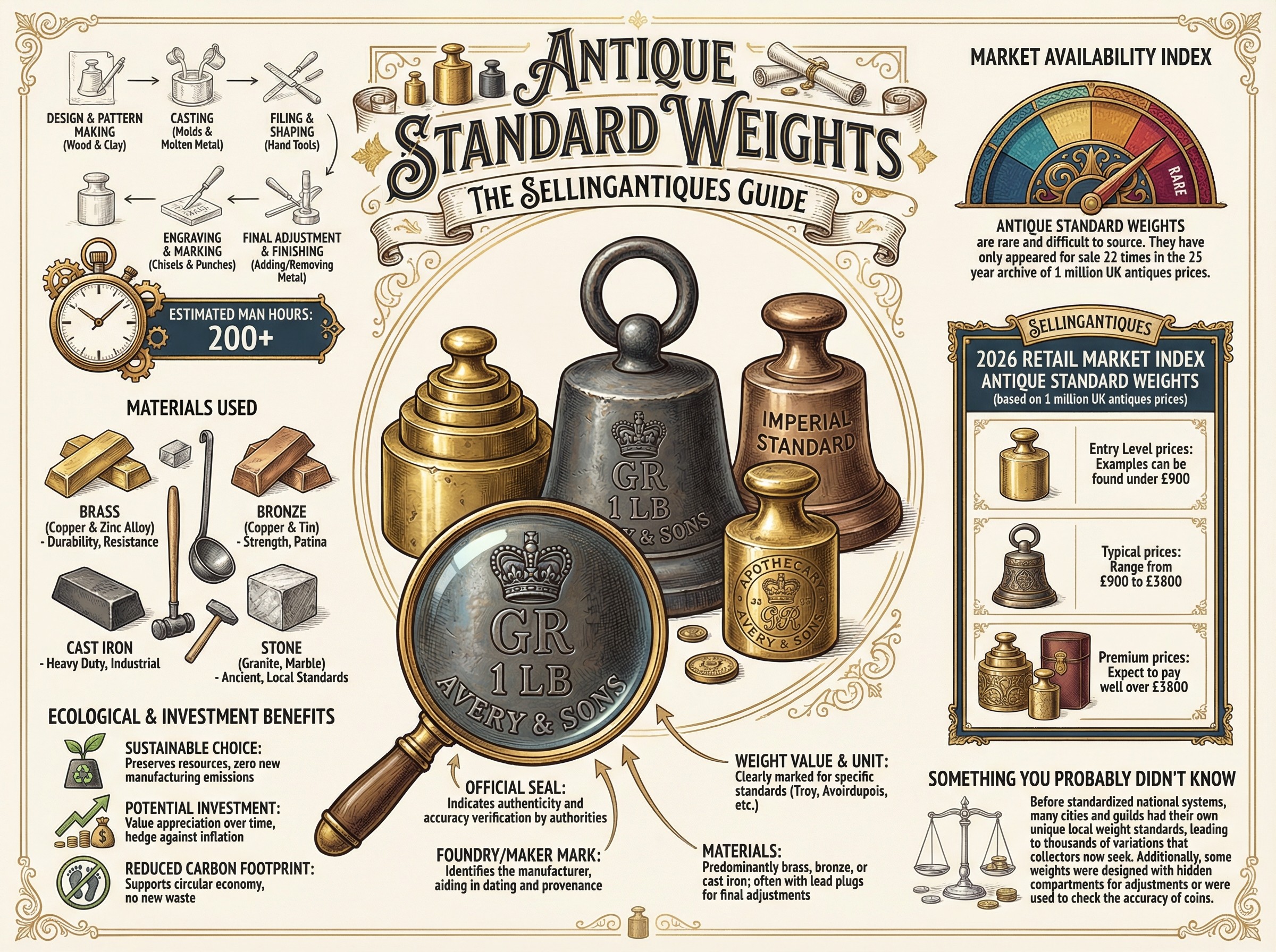 Antique Standard Weights Guide Infographic