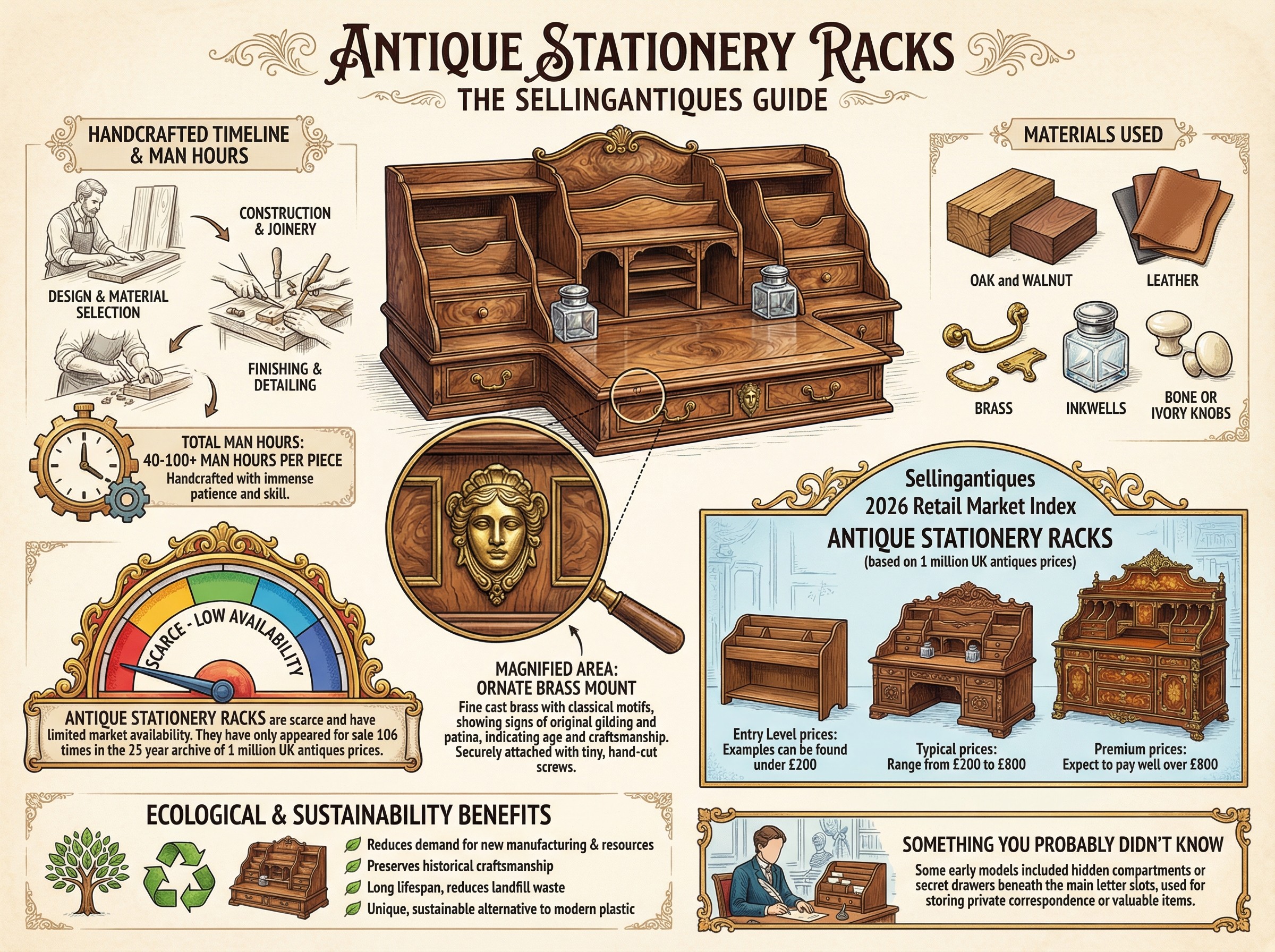 Antique Stationery Racks Guide Infographic