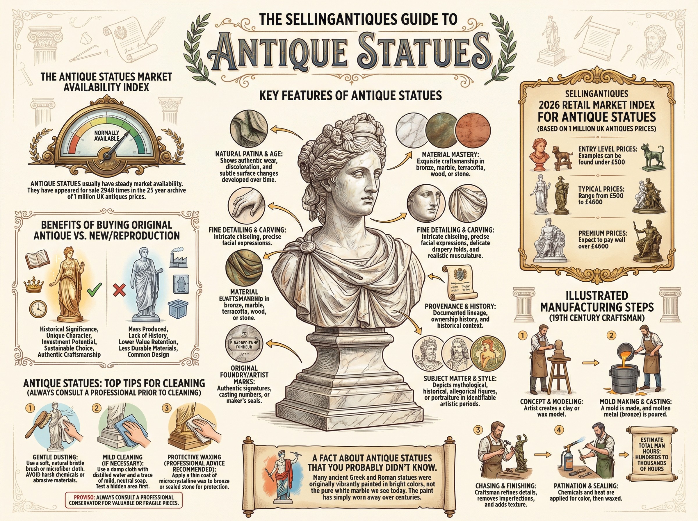 Antique Statues Guide Infographic