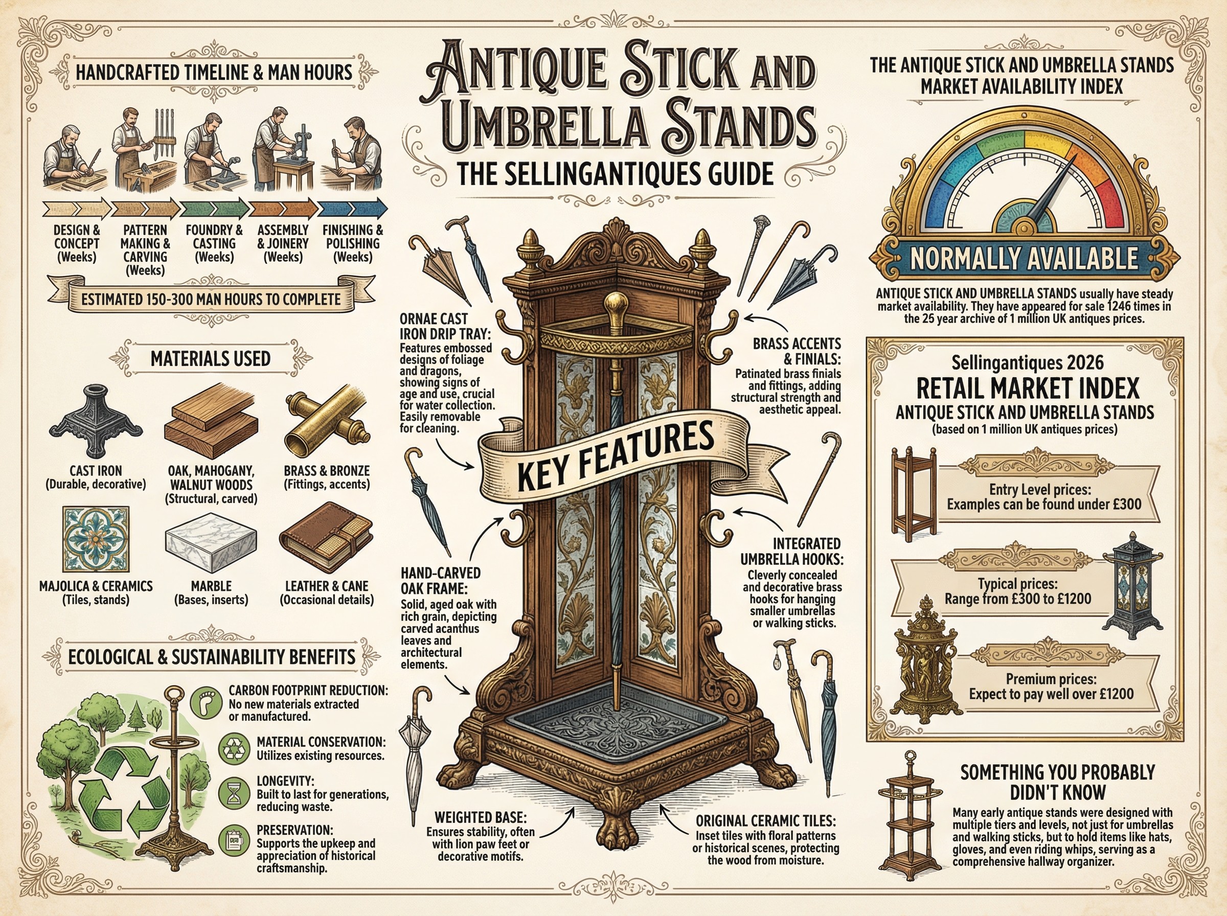 Antique Stick And Umbrella Stands Guide Infographic