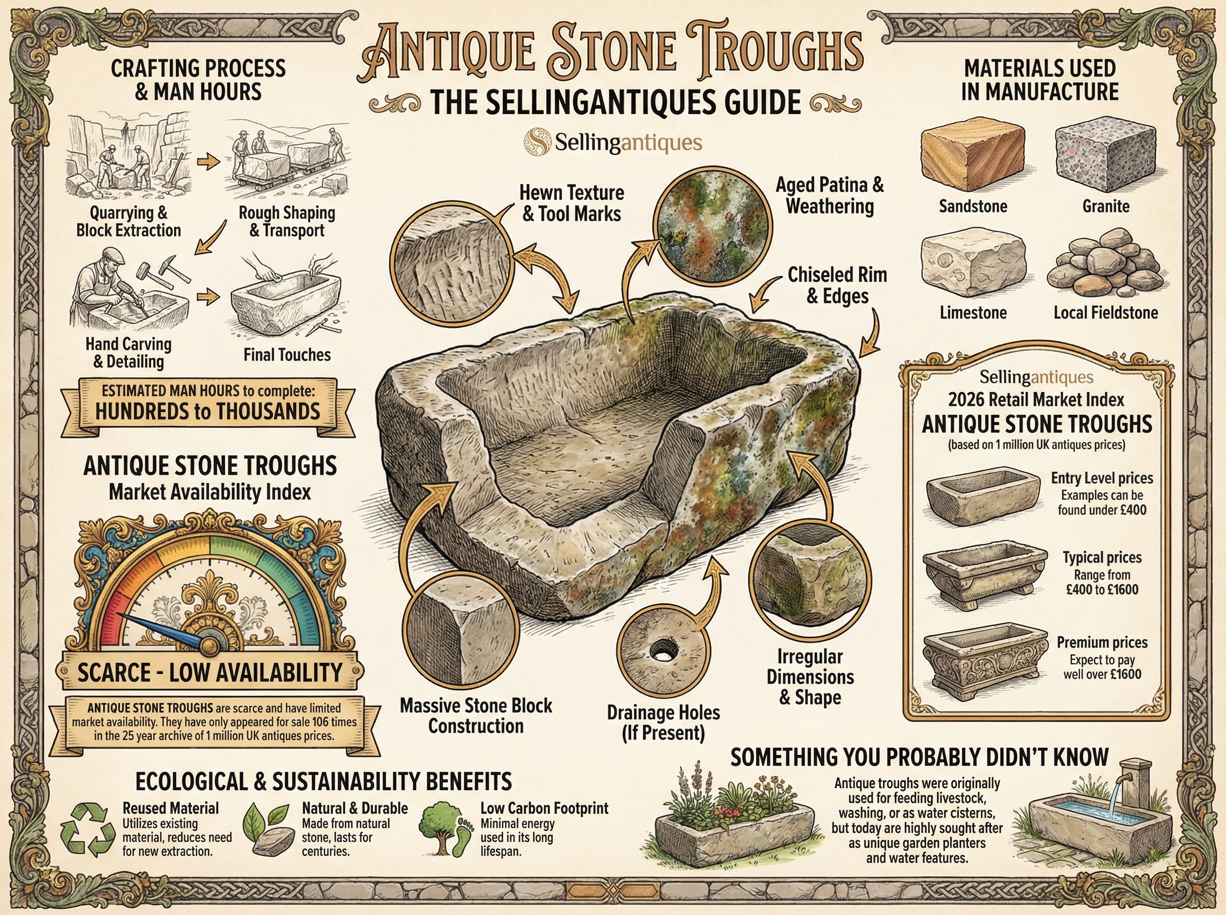 Antique Stone Troughs Guide Infographic