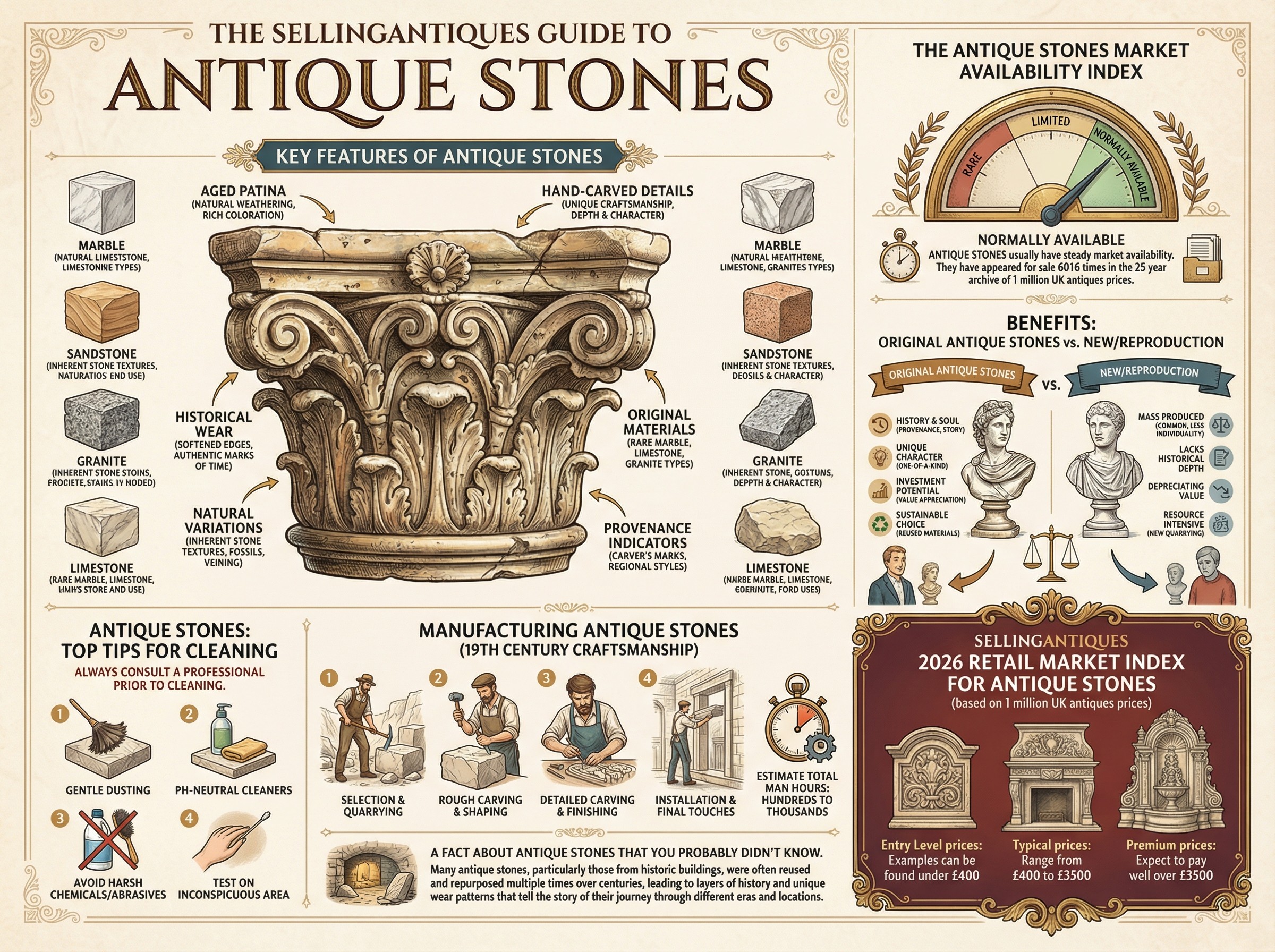 Antique Stones Guide Infographic
