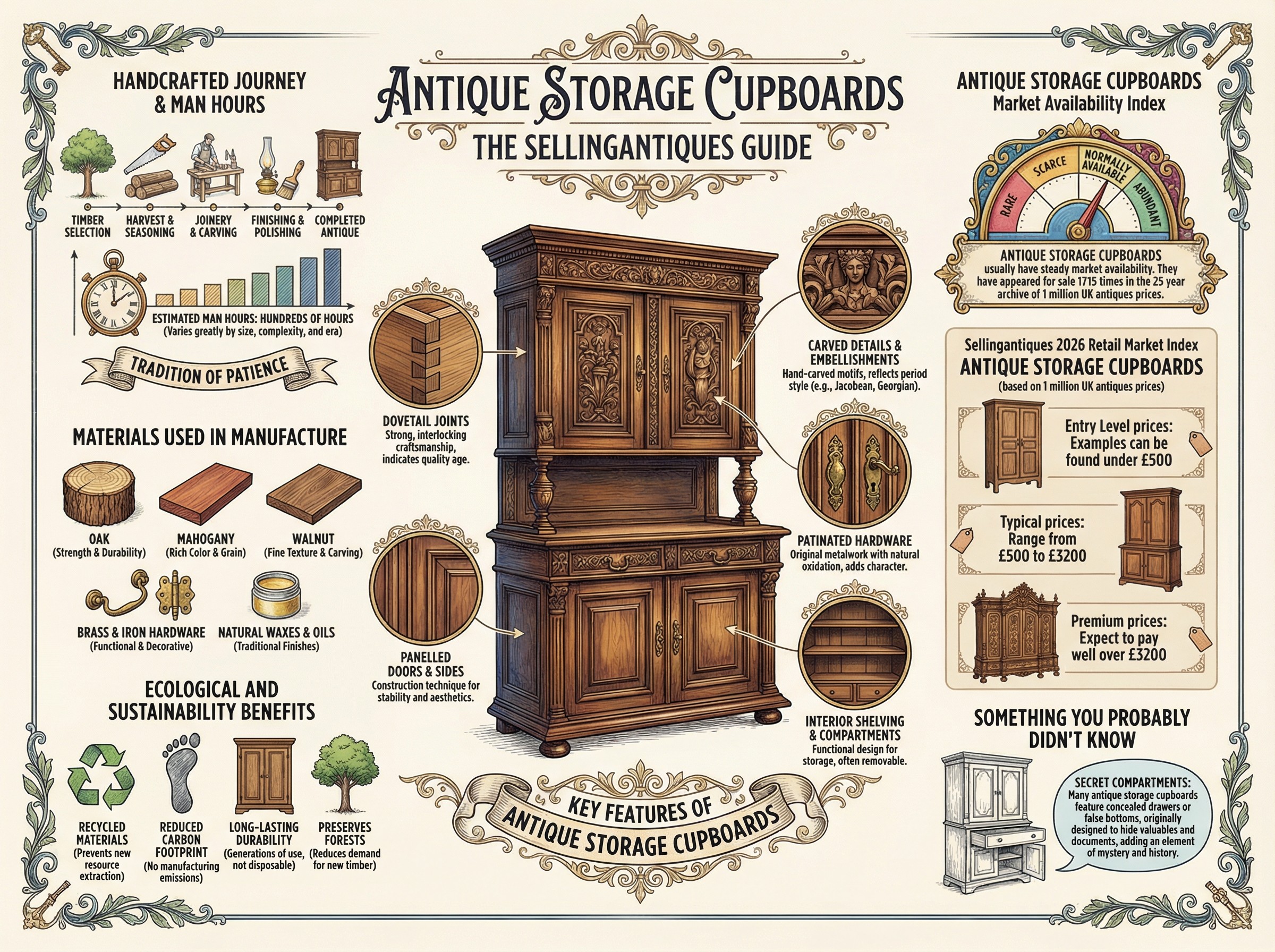 Antique Storage Cupboards Guide Infographic