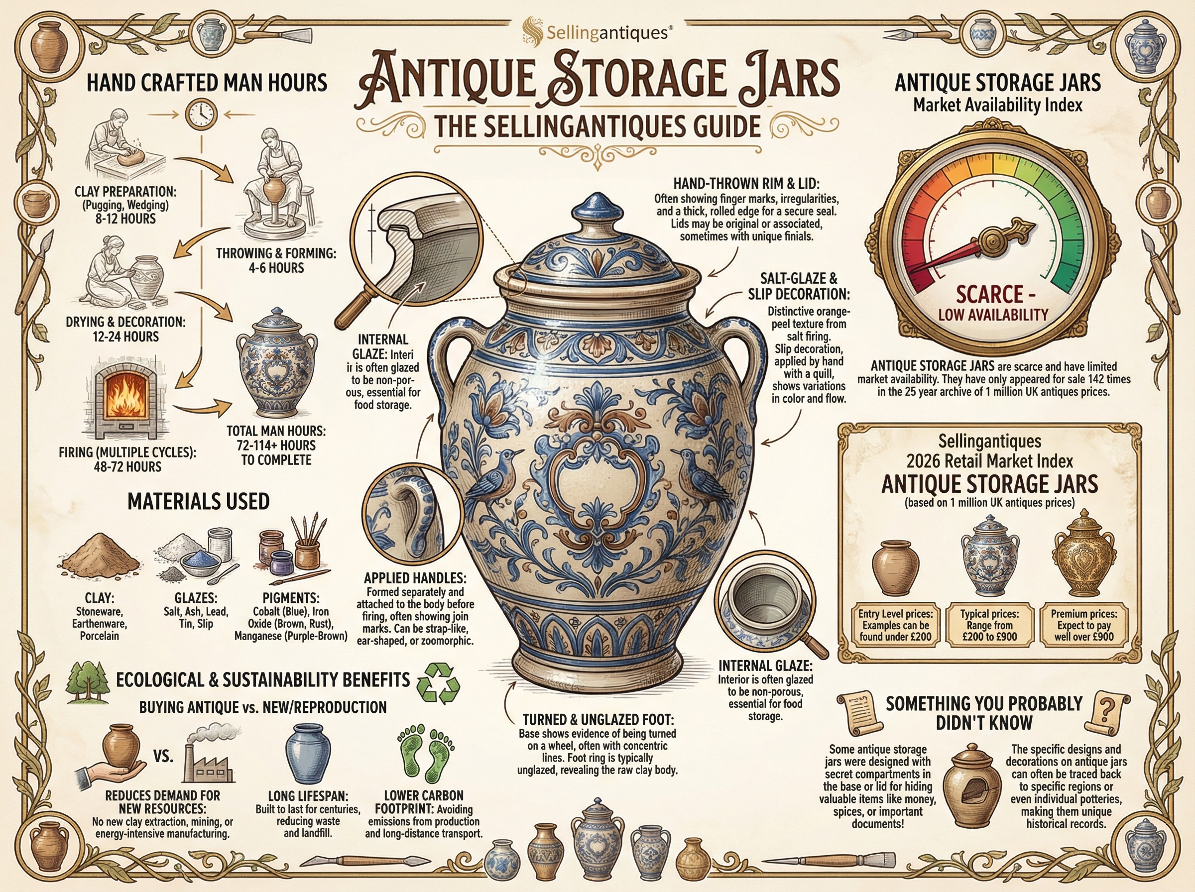 Antique Storage Jars Guide Infographic