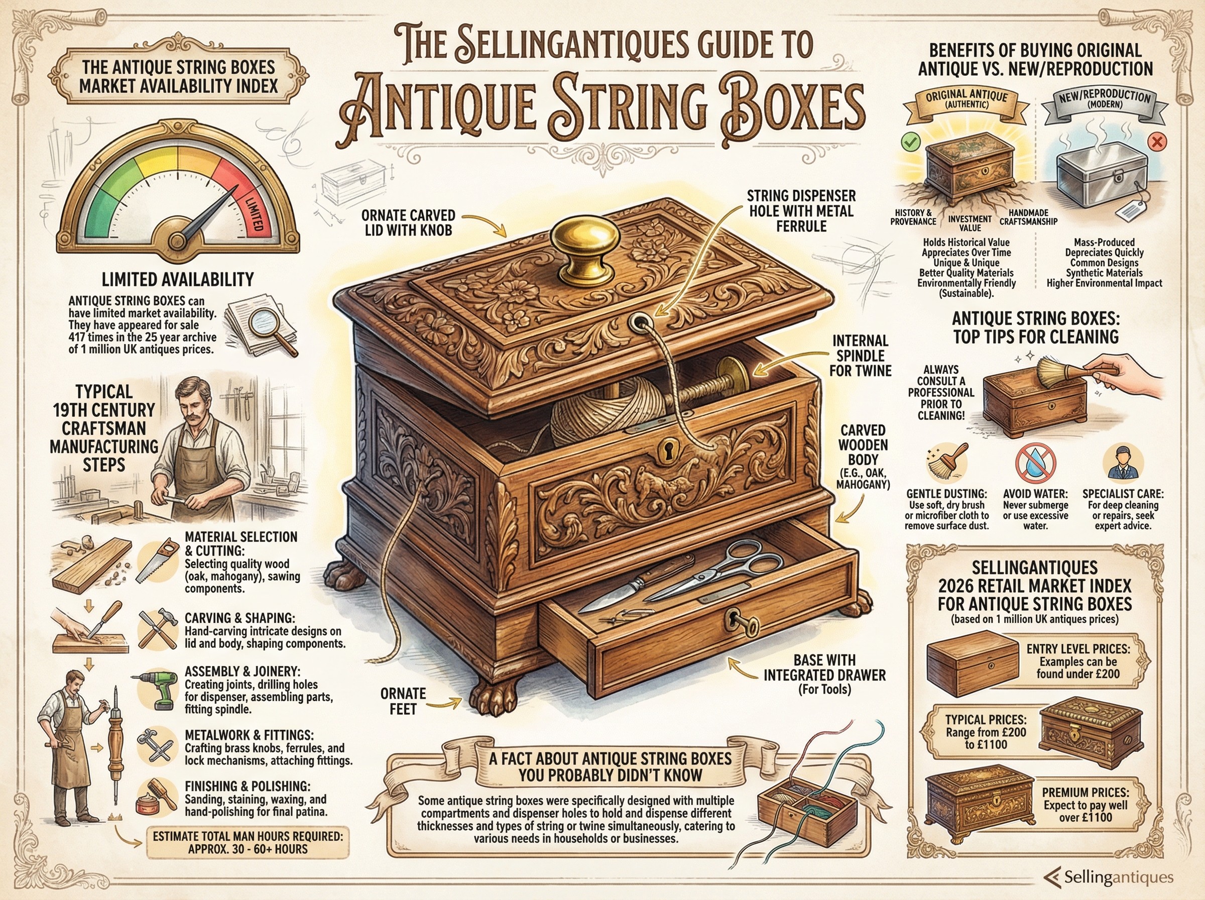 The Sellingantiques Guide to Antique String Boxes