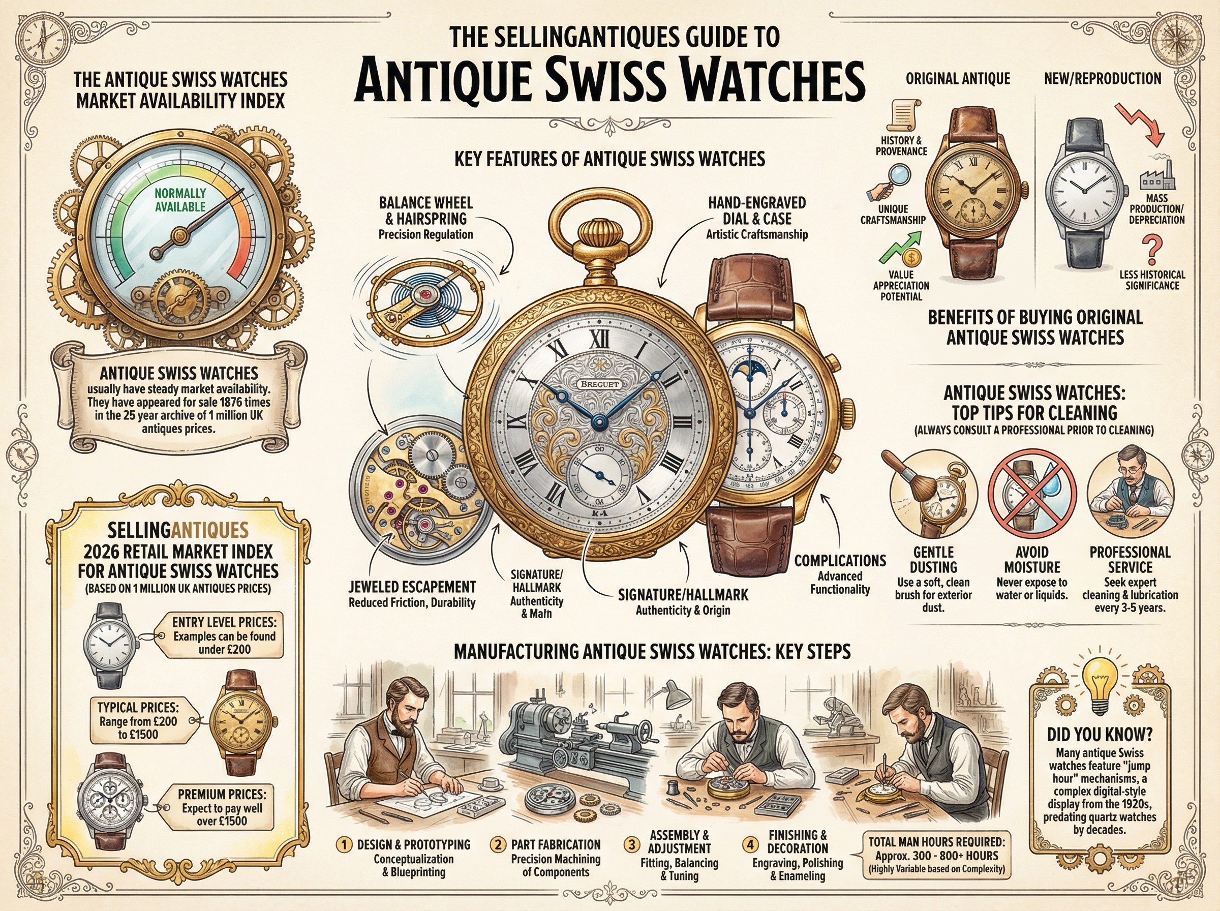 Antique Swiss Watches Guide Infographic