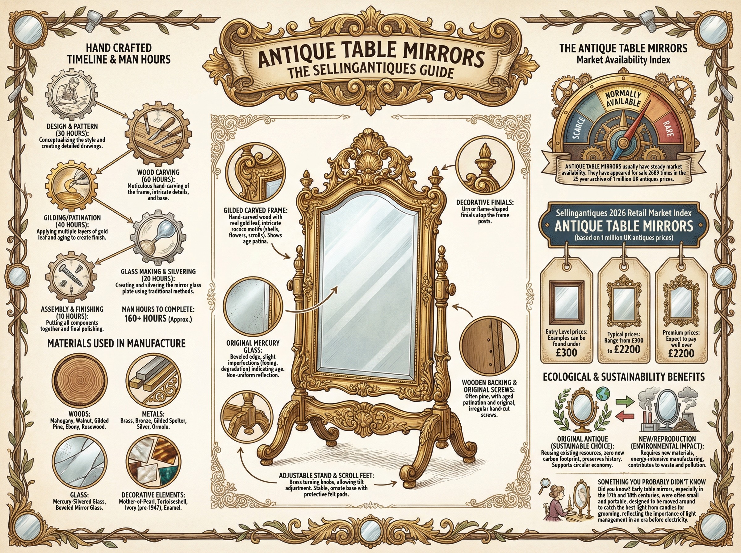 Antique Table Mirrors Guide Infographic