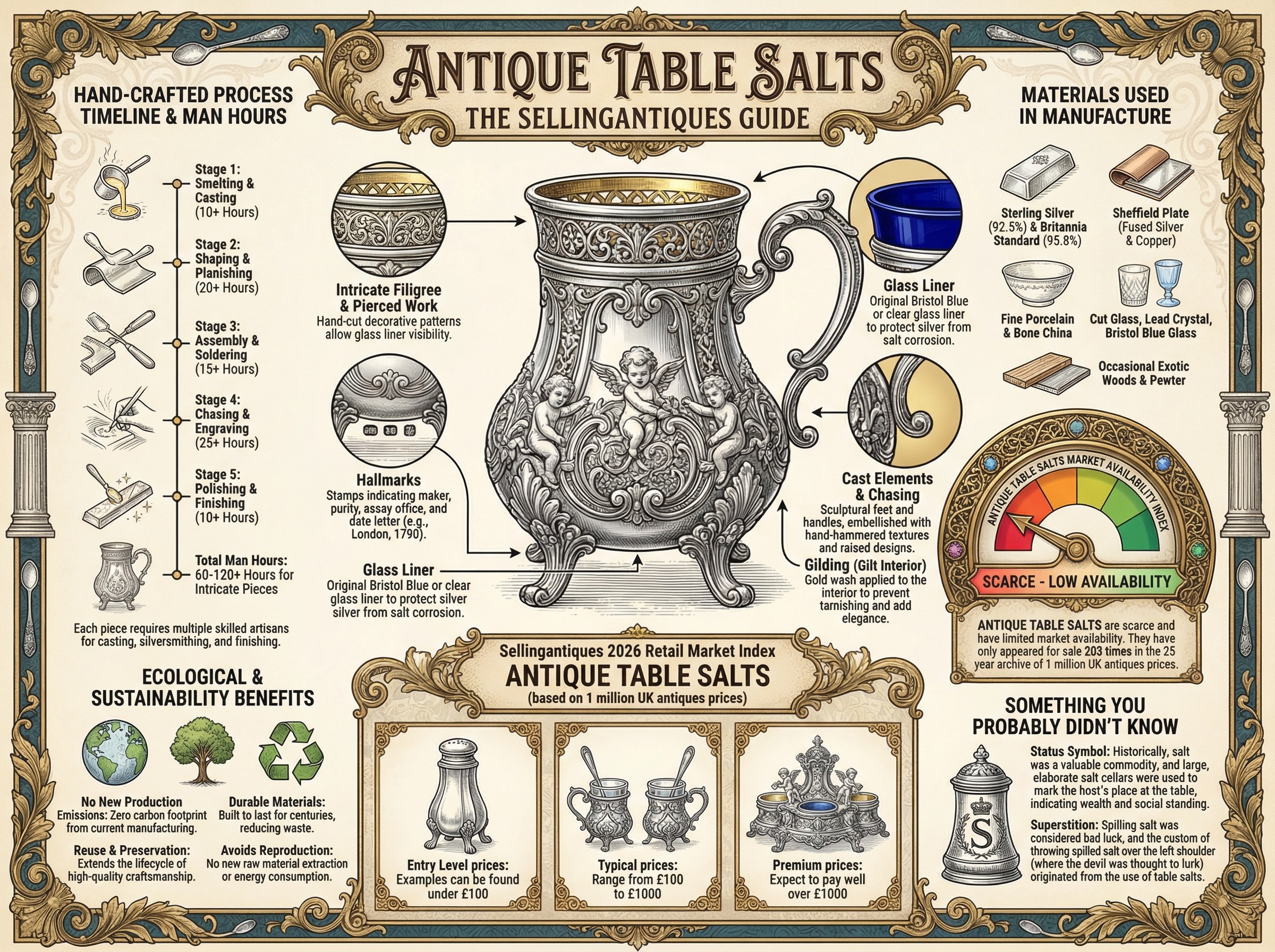 Antique Table Salts Guide Infographic