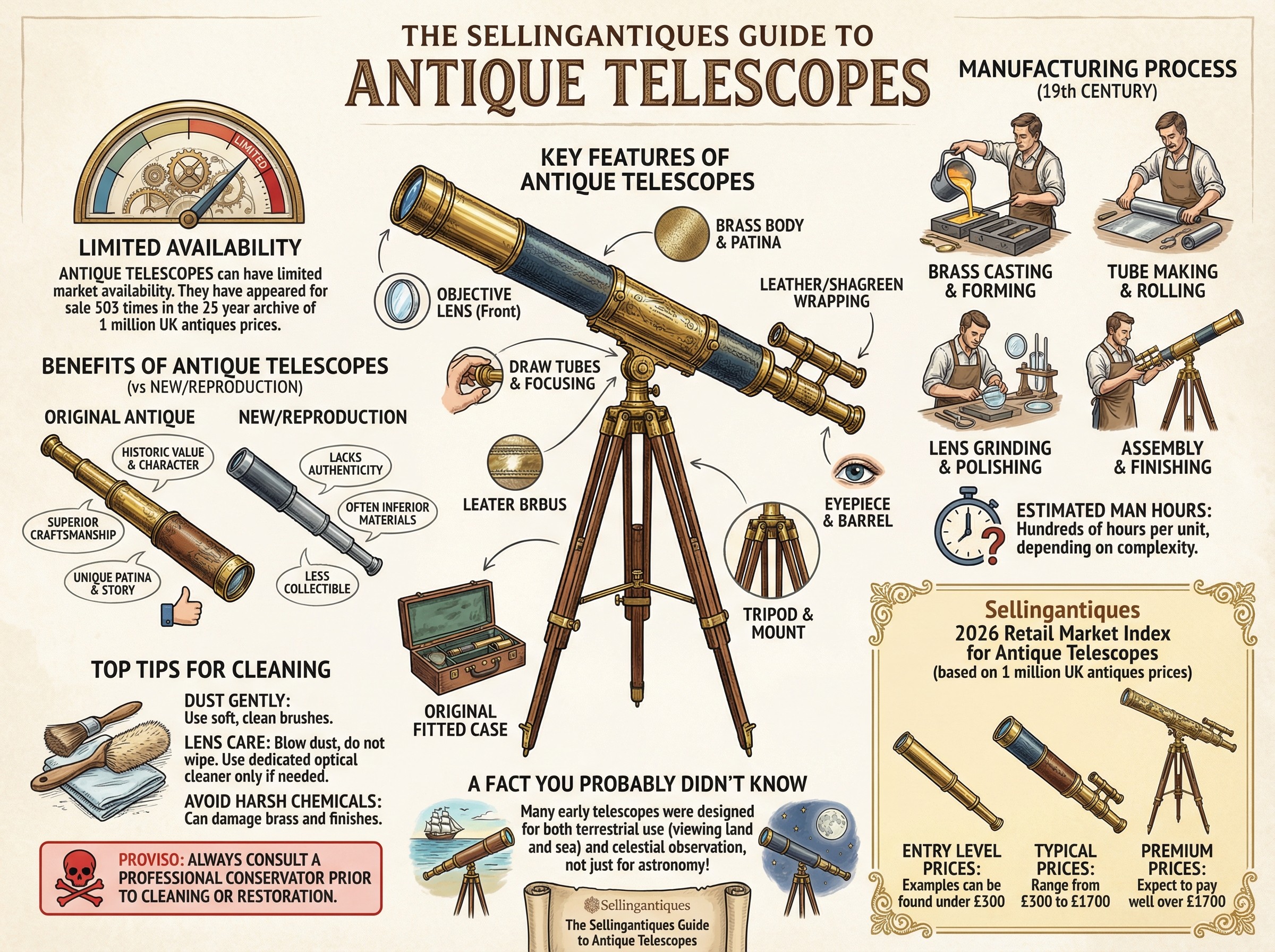Antique Telescopes Guide Infographic