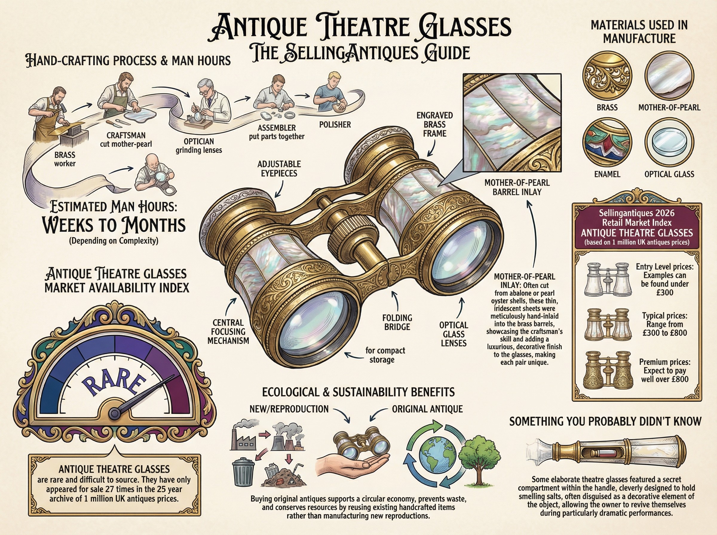 Antique Theatre Glasses Guide Infographic