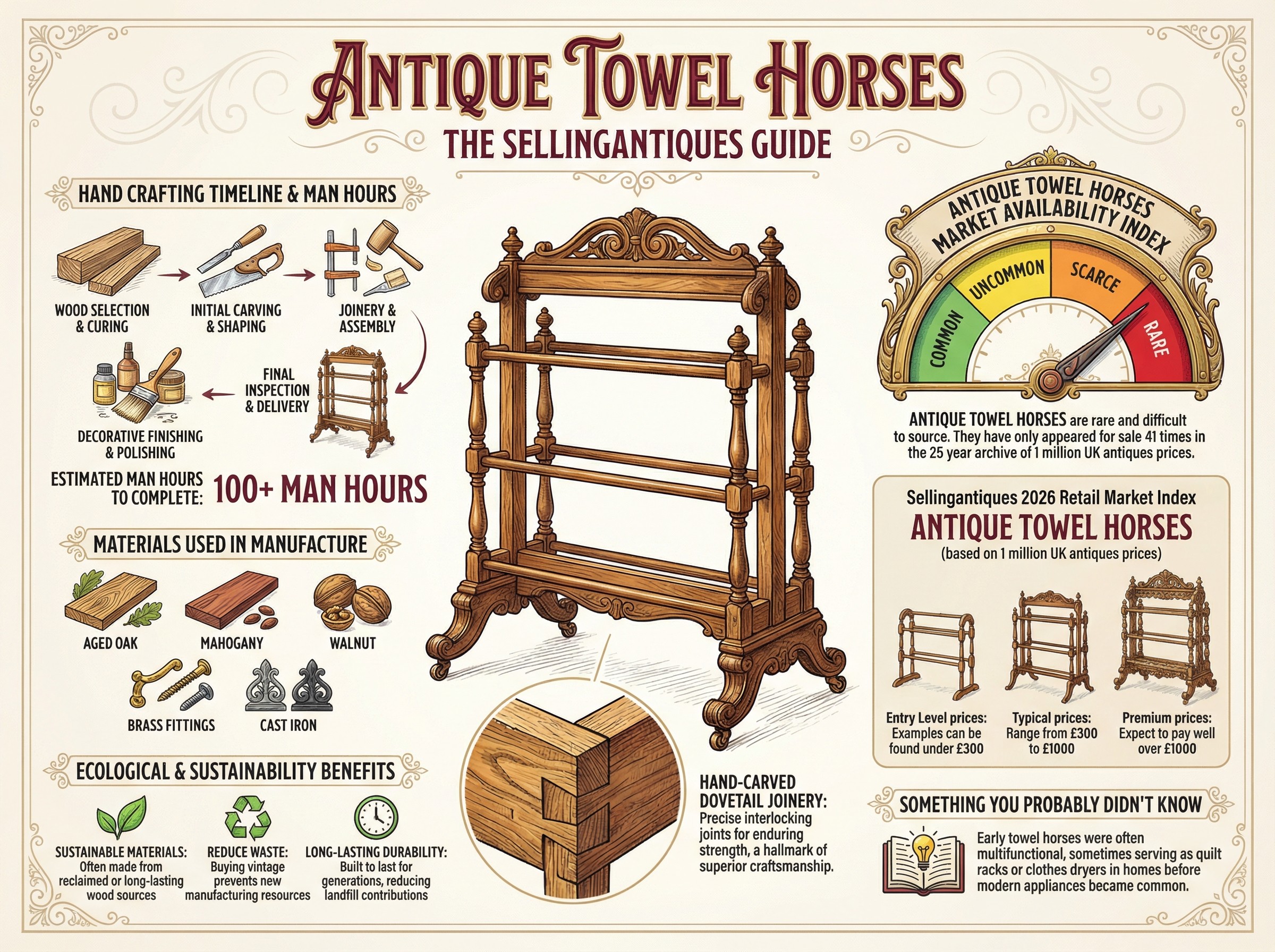 Antique Towel Horses Guide Infographic