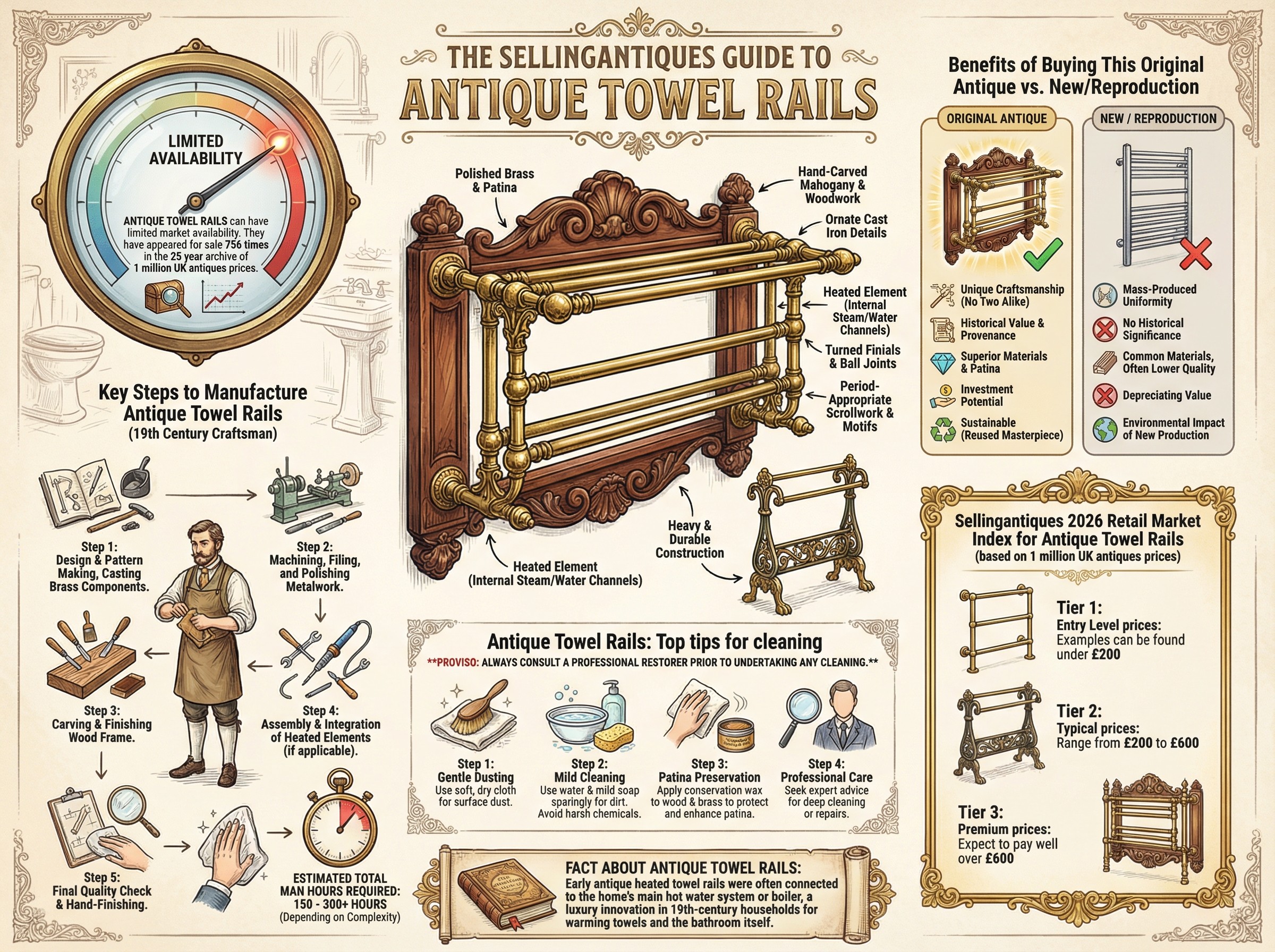 Antique Towel Rails Guide Infographic
