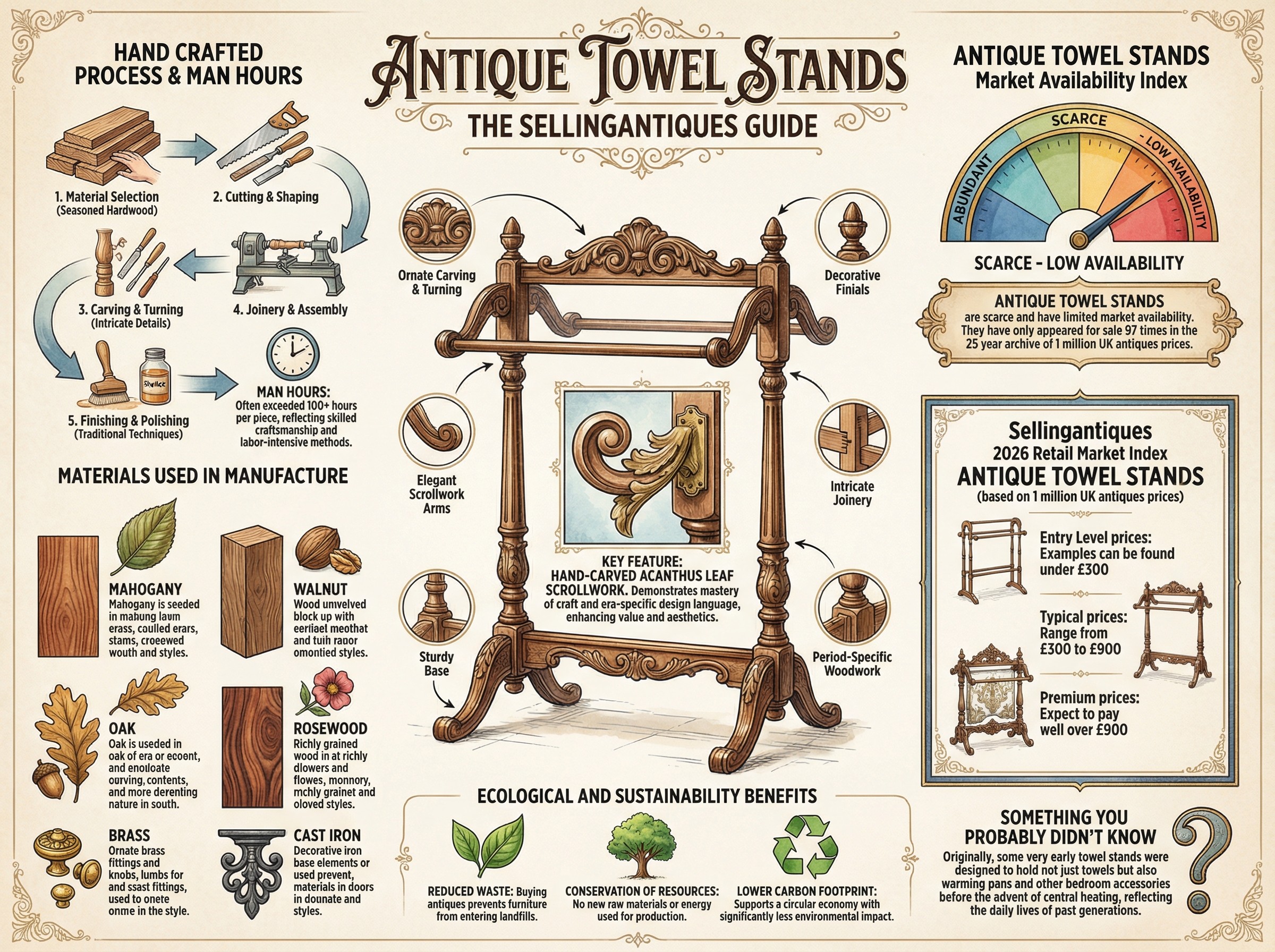 Antique Towel Stands Guide Infographic