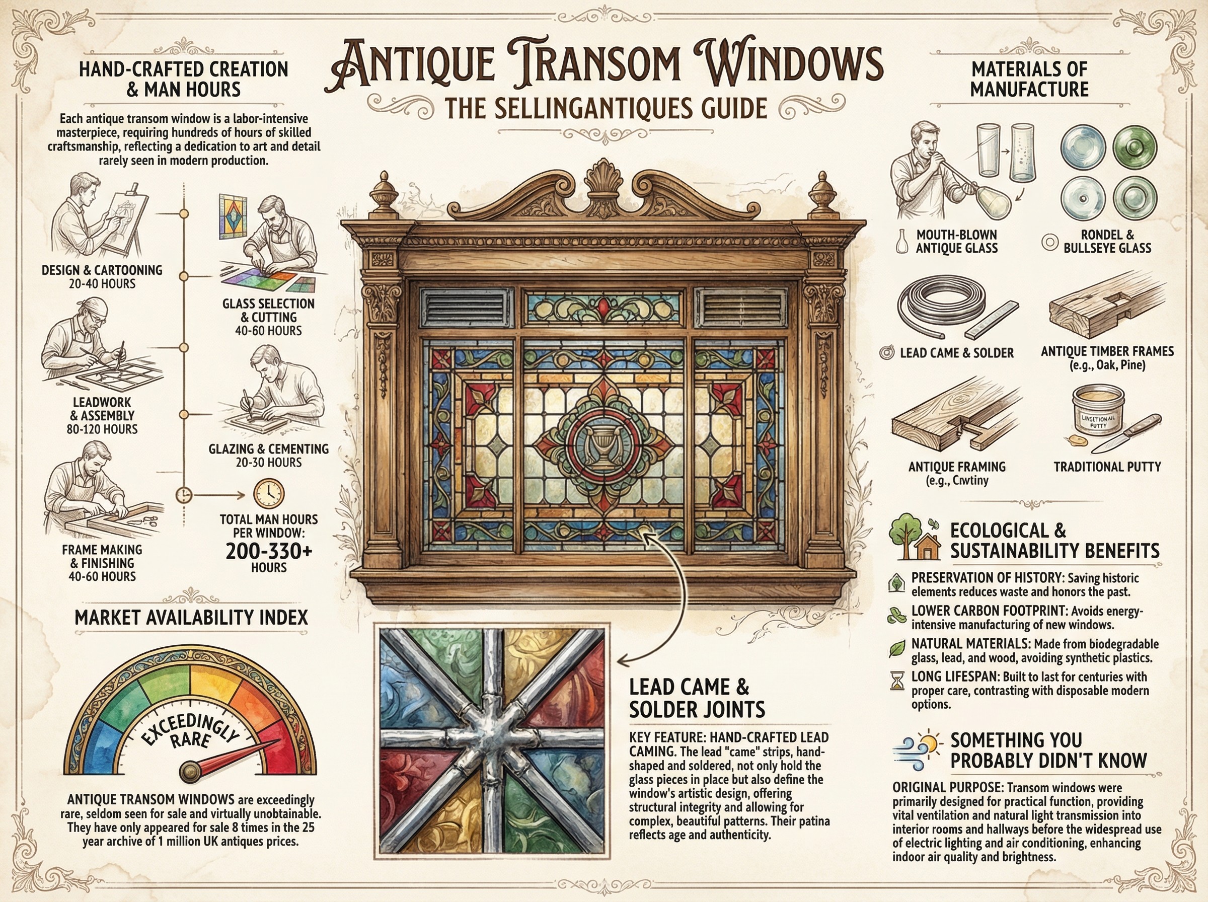 Antique Transom Windows Guide Infographic