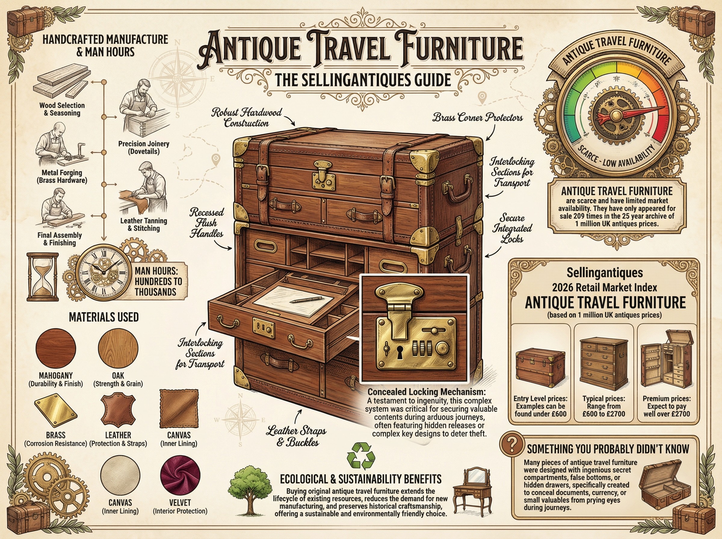 Antique Travel Furniture Guide Infographic