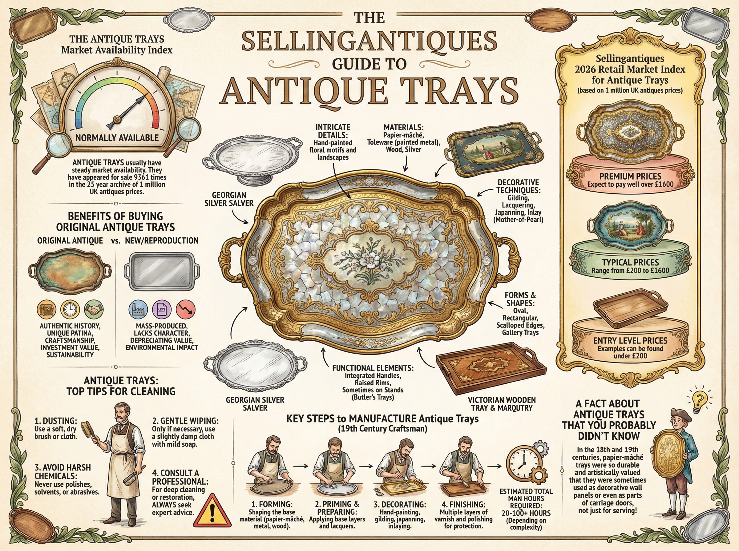 Antique Trays Guide Infographic