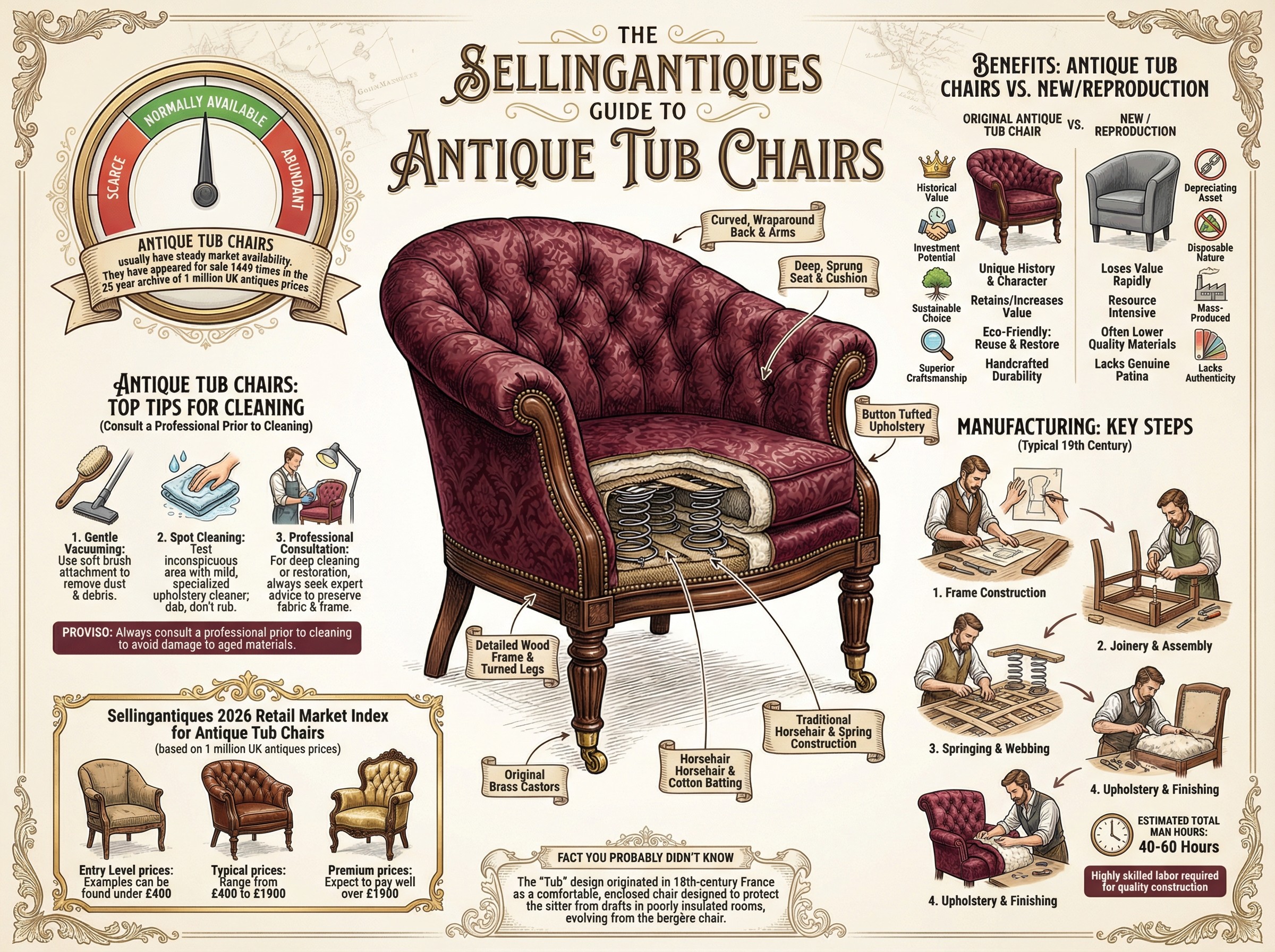 Antique Tub Chairs Guide Infographic