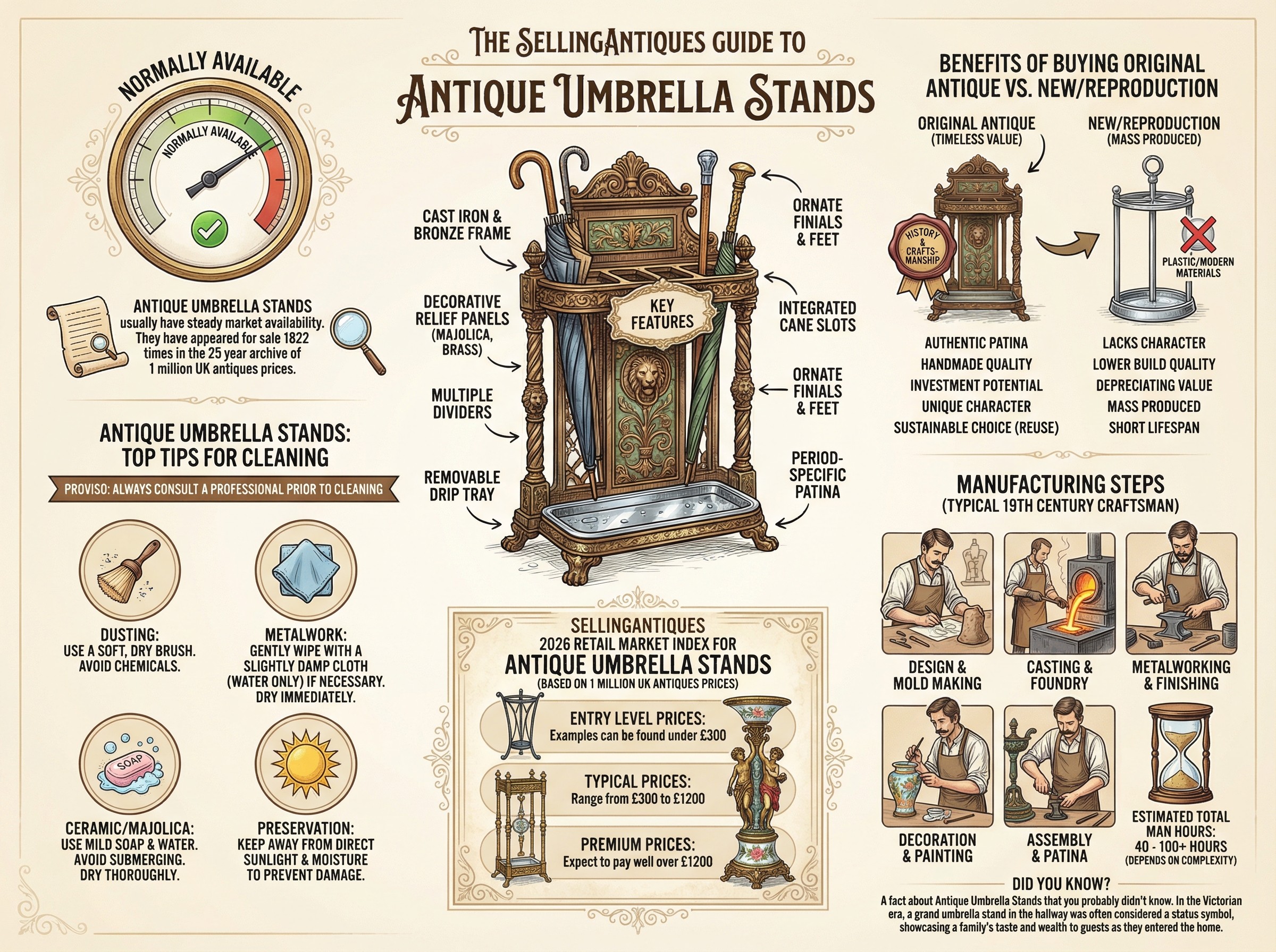 Antique Umbrella Stands Guide Infographic