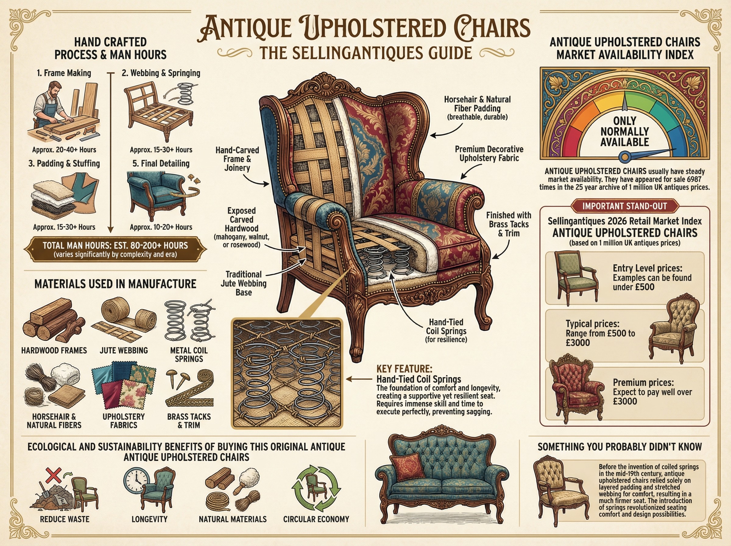 Antique Upholstered Chairs Guide Infographic
