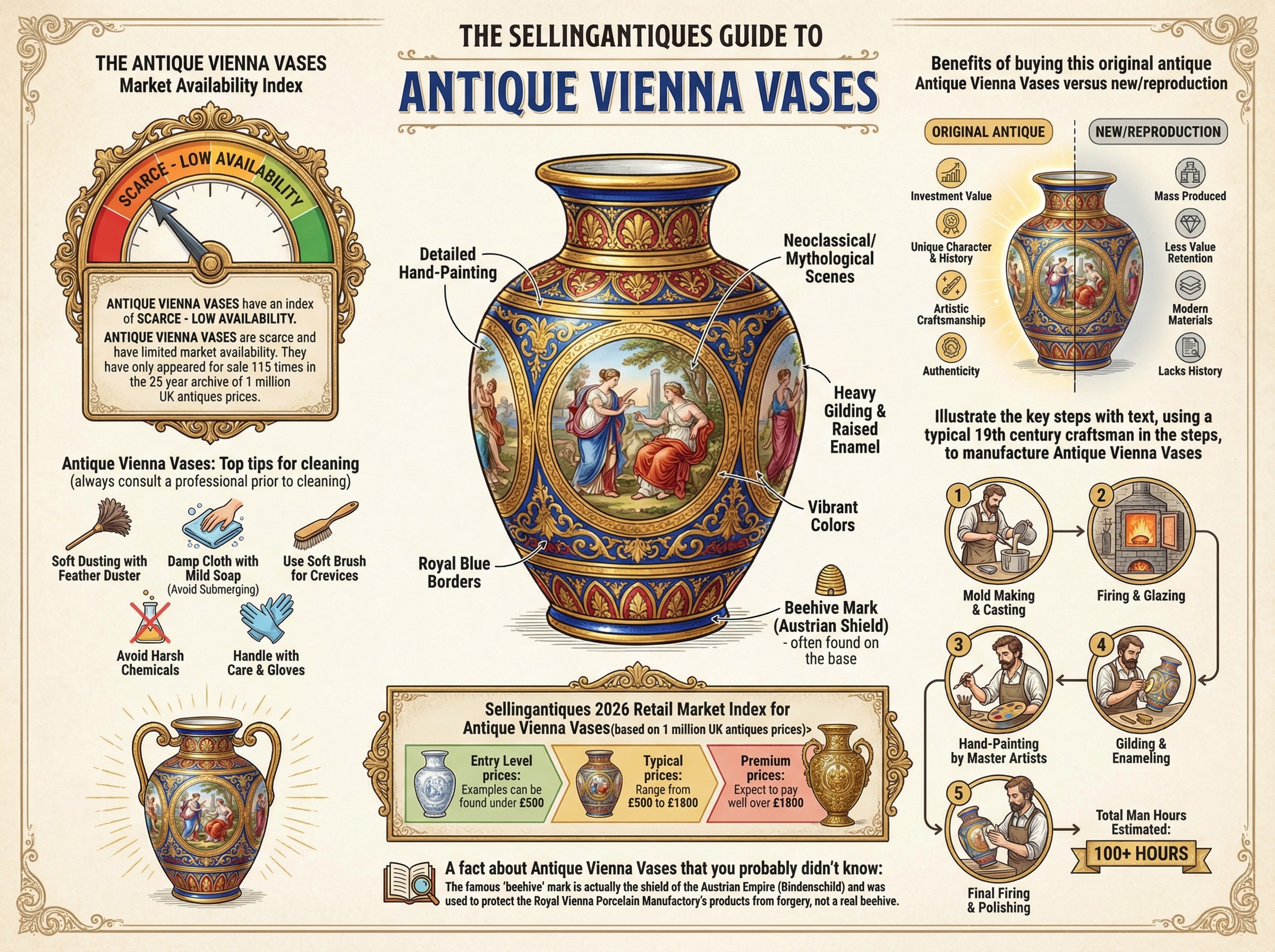 Antique Vienna Vases Guide Infographic