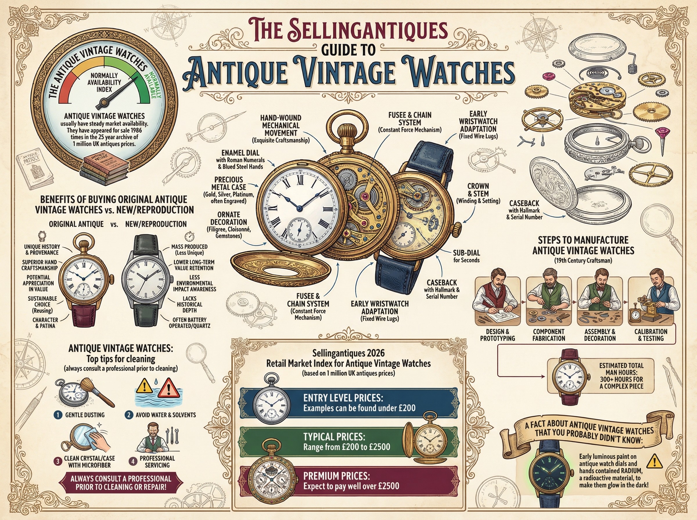 Antique Vintage Watches Guide Infographic