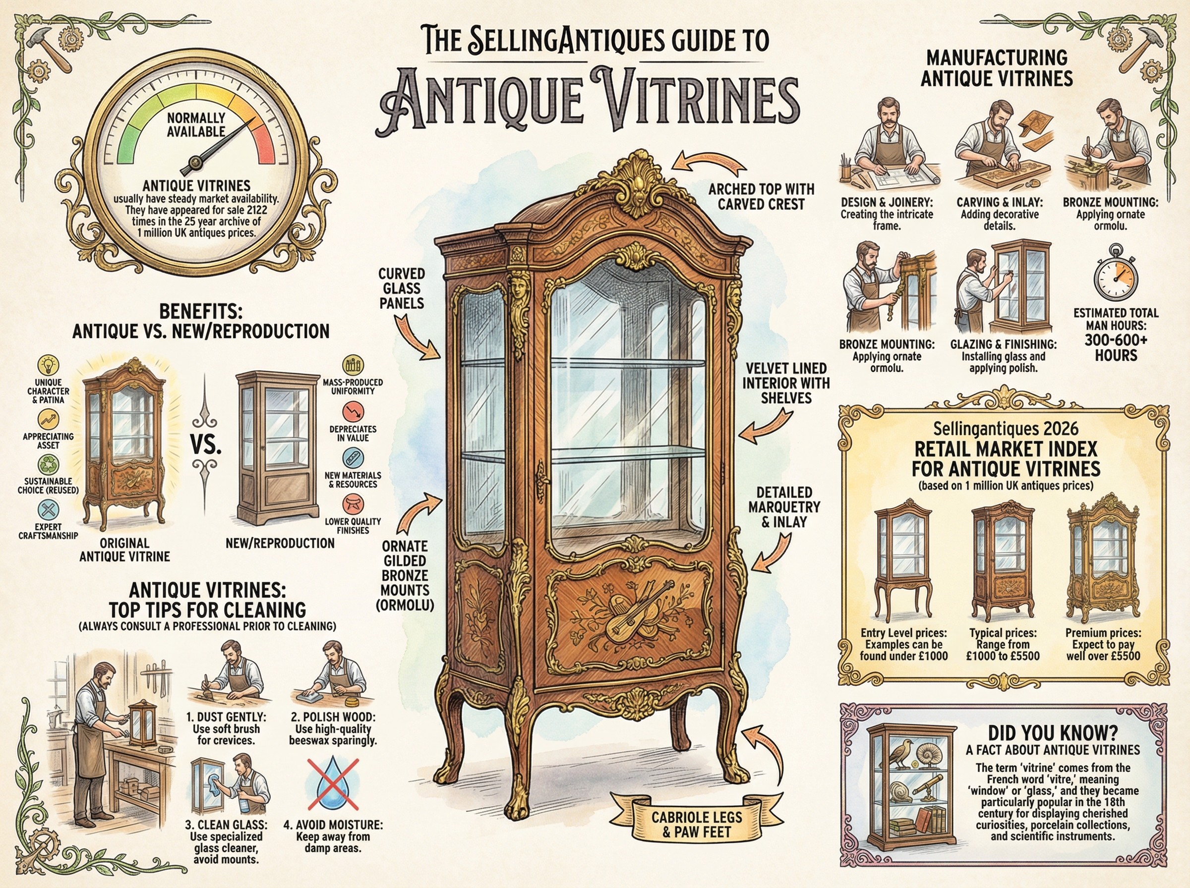 Antique Vitrines Guide Infographic