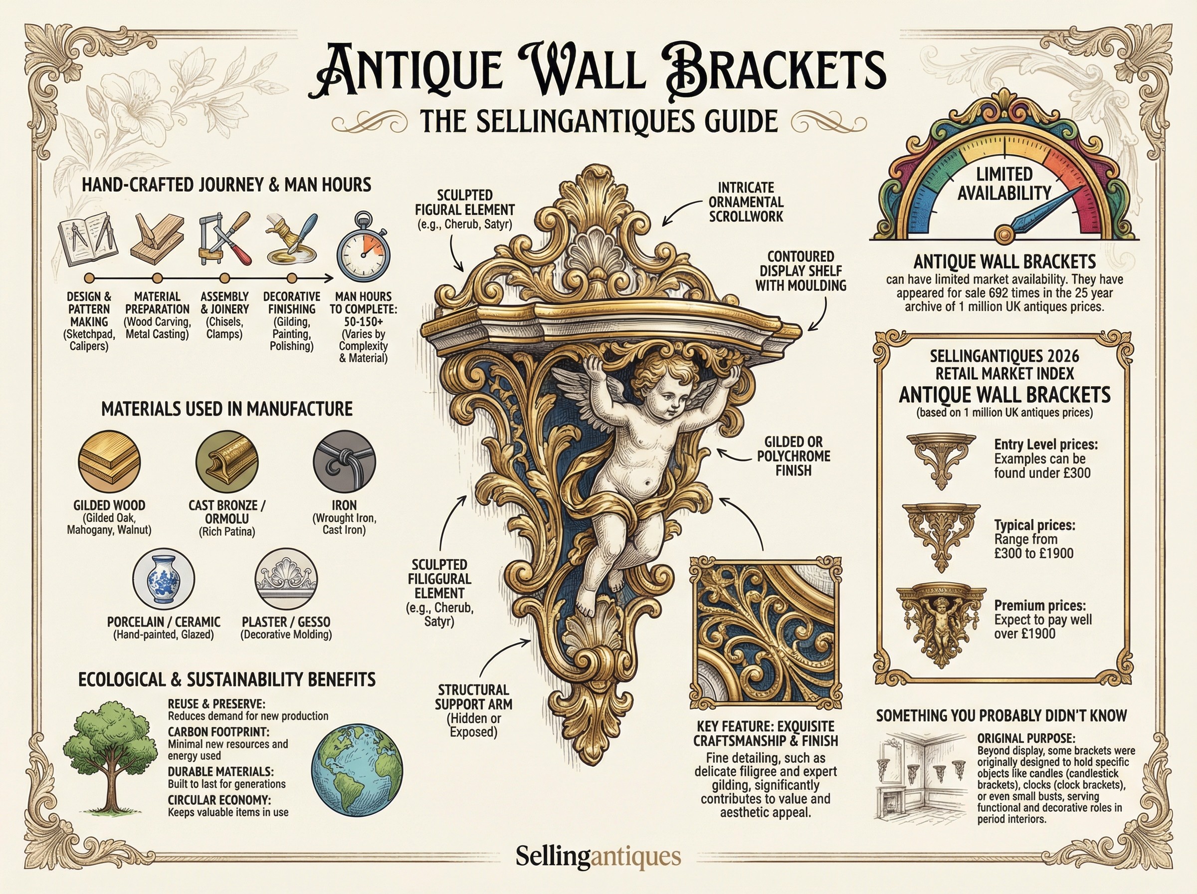 Antique Wall Brackets Guide Infographic