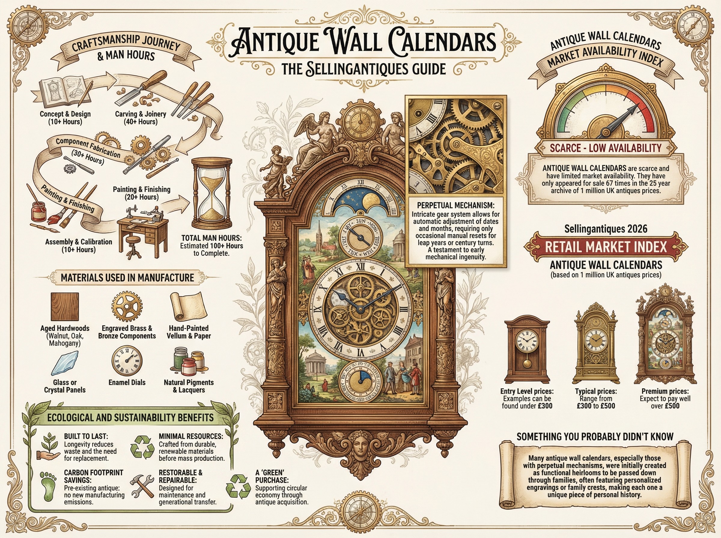 Antique Wall Calendars Guide Infographic