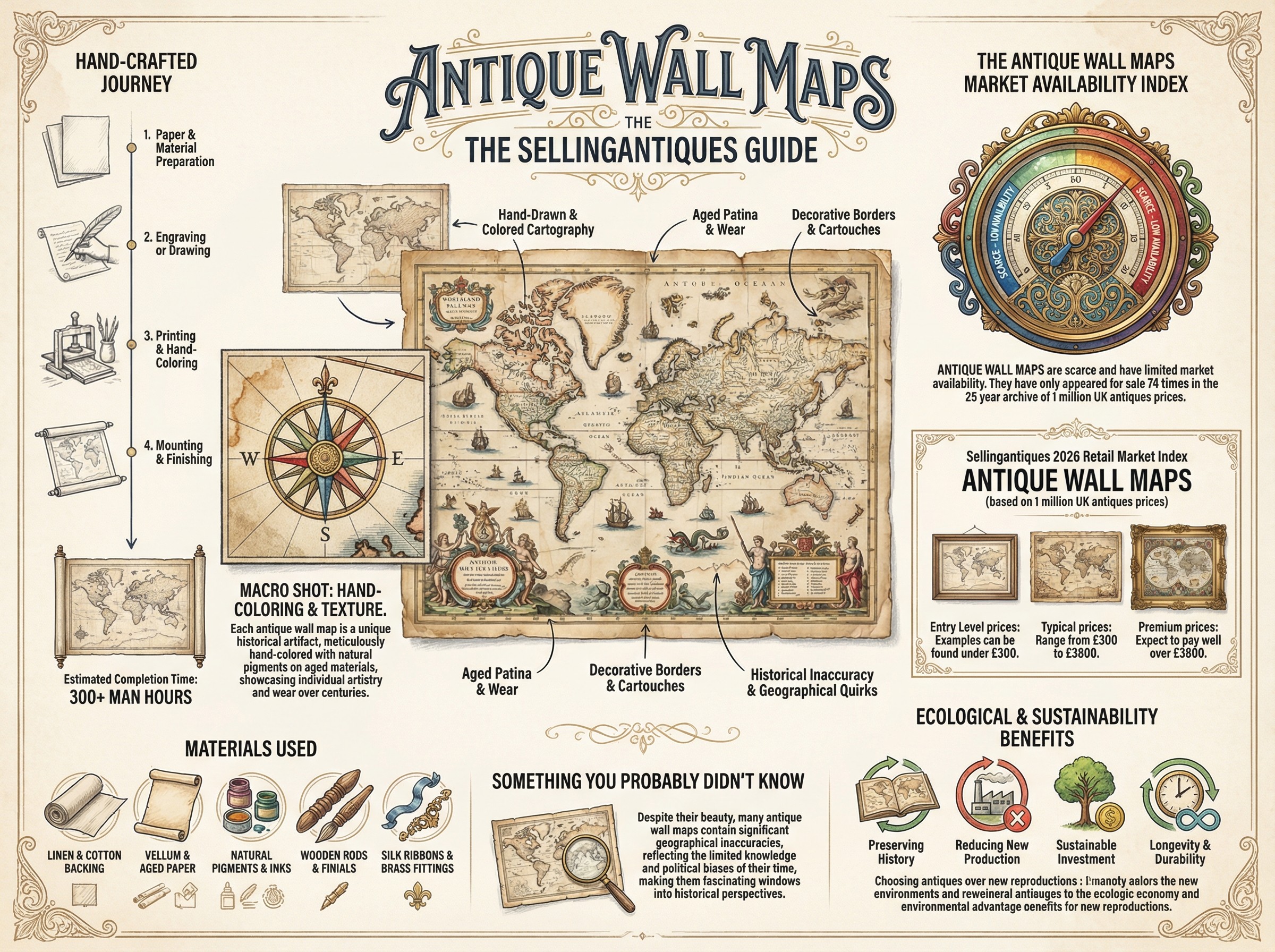 Antique Wall Maps Guide Infographic