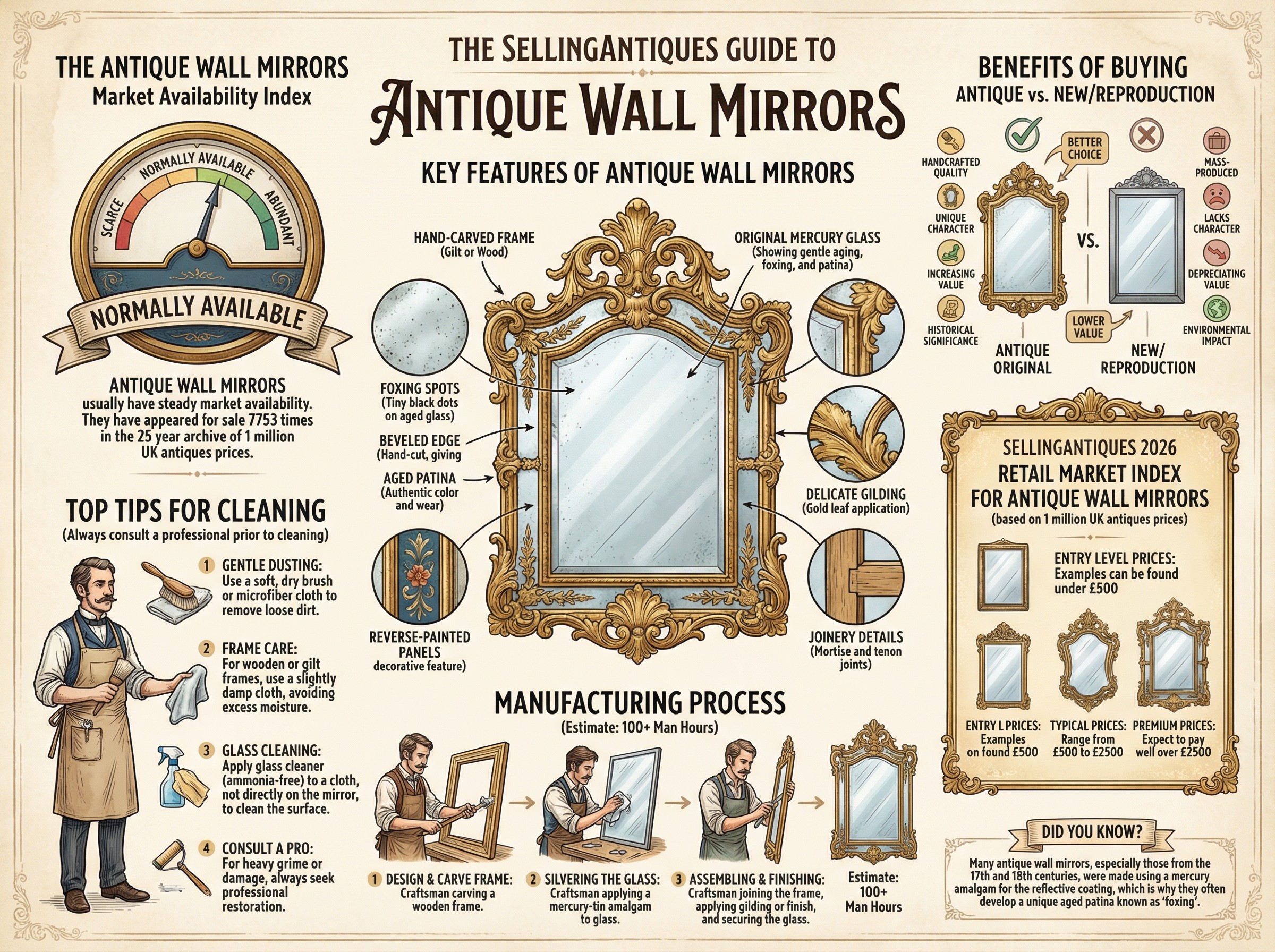 Antique Wall Mirrors Guide Infographic