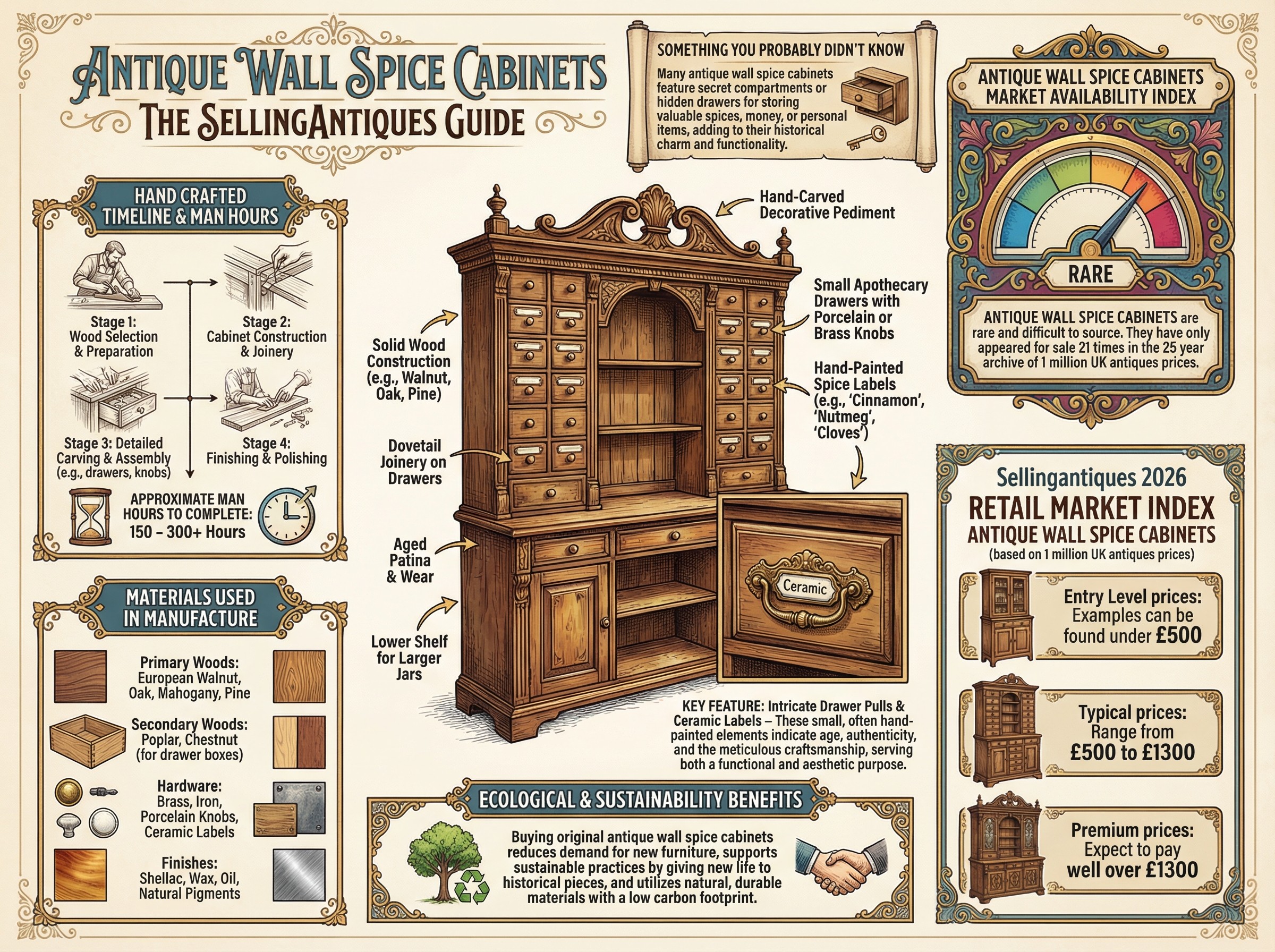 Antique Wall Spice Cabinets Guide Infographic